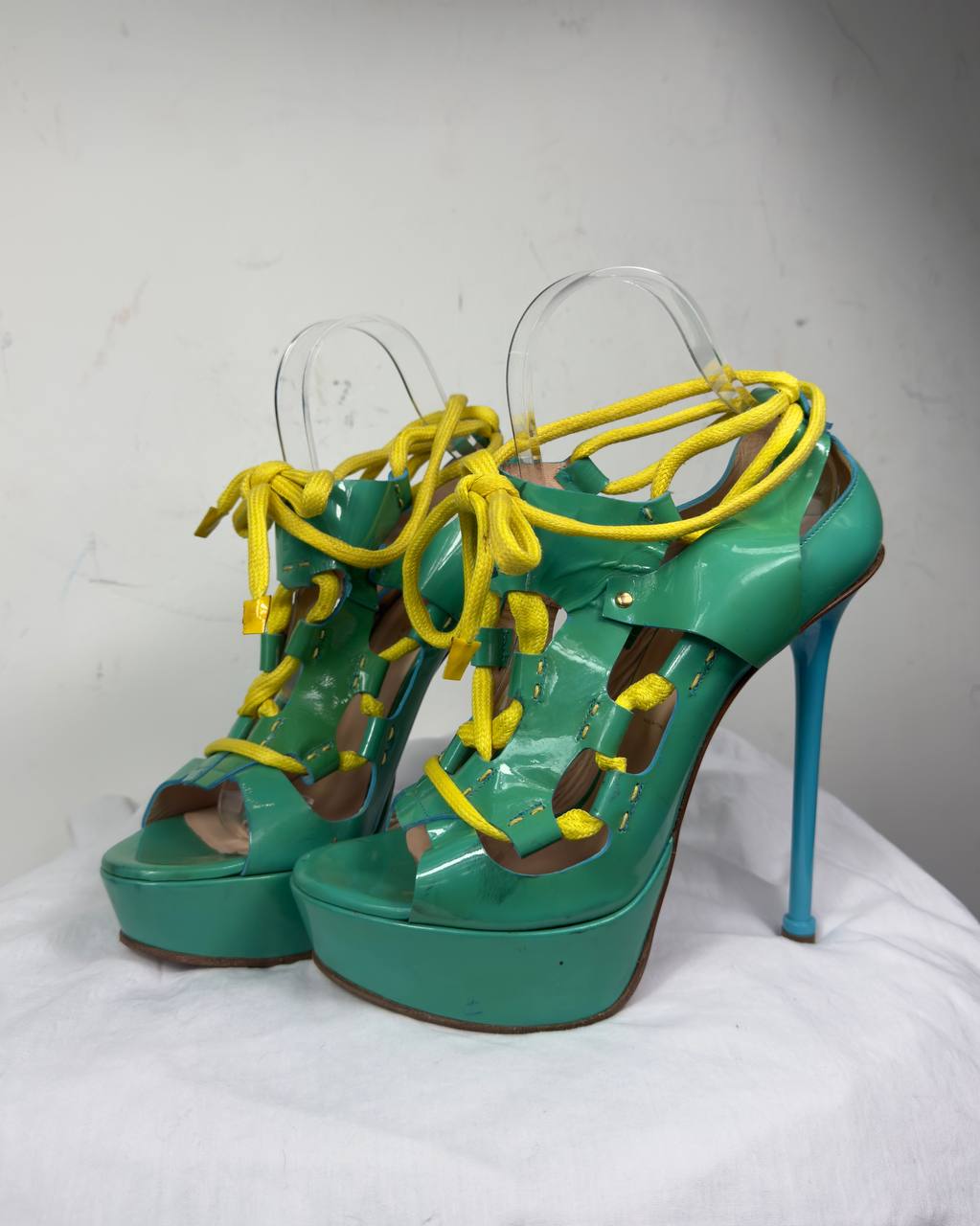 Versace 2011 Gladiator Wrap Lace Up Heels — 38/39