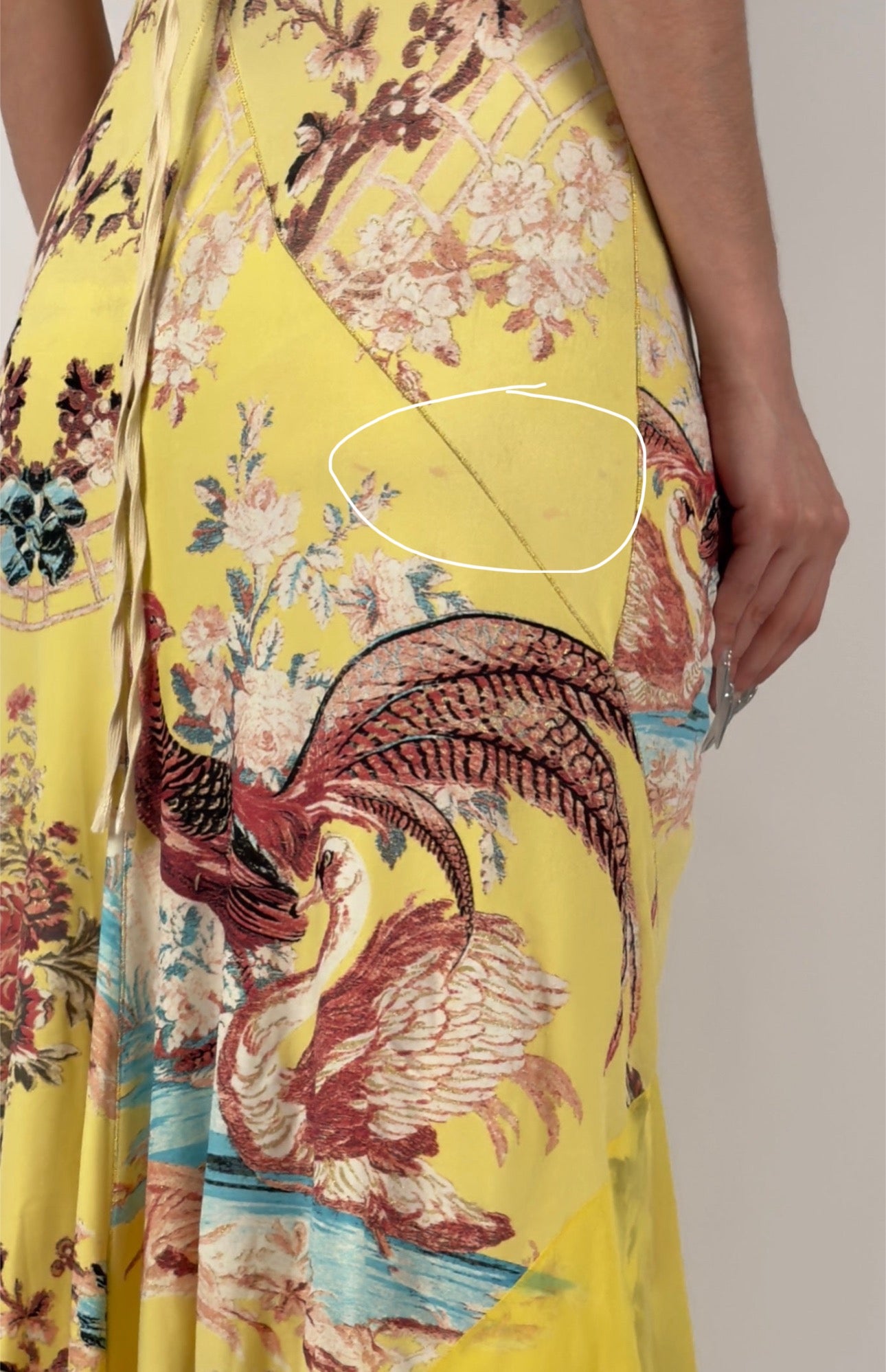 Roberto Cavalli S/S 2003 Chinoiserie Long Corset Dress