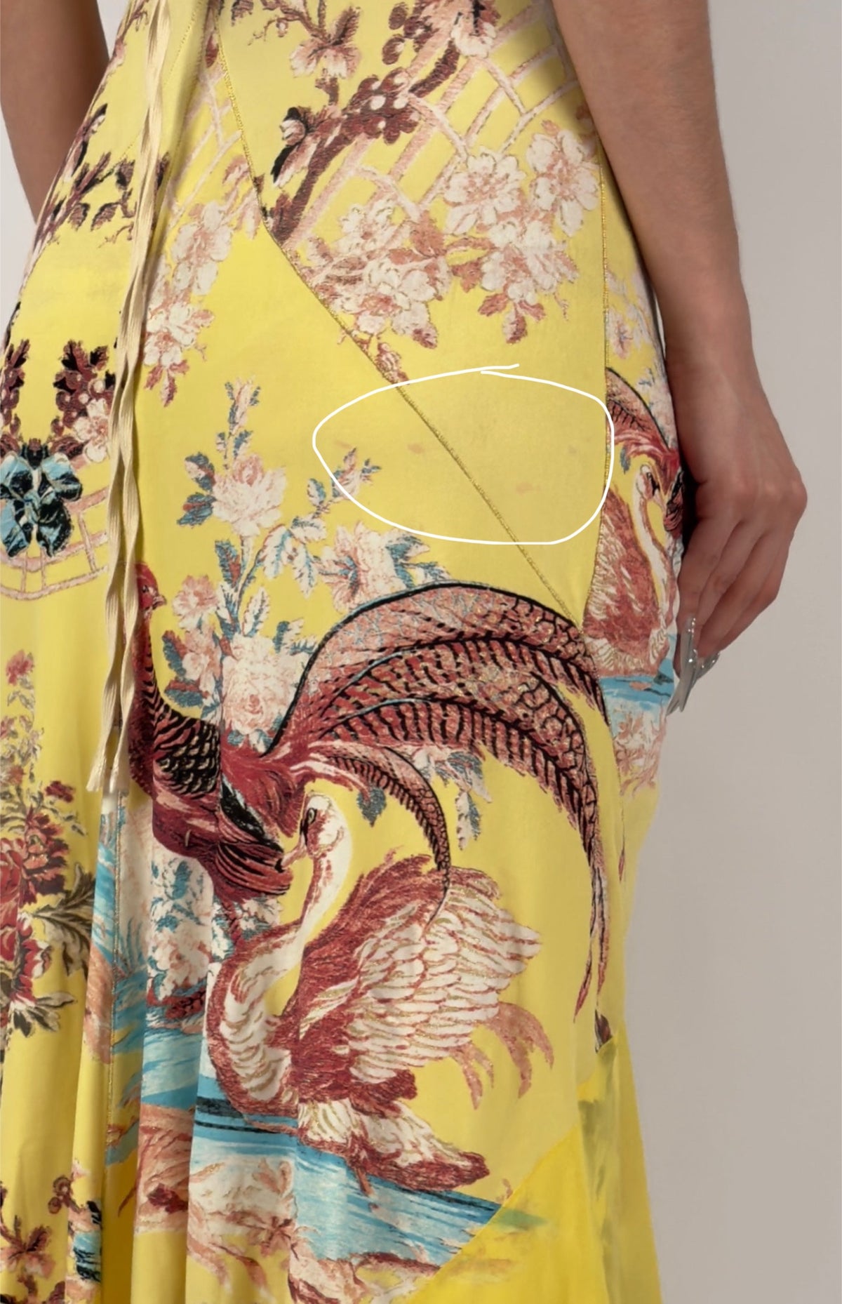 Roberto Cavalli S/S 2003 Chinoiserie Long Corset Dress