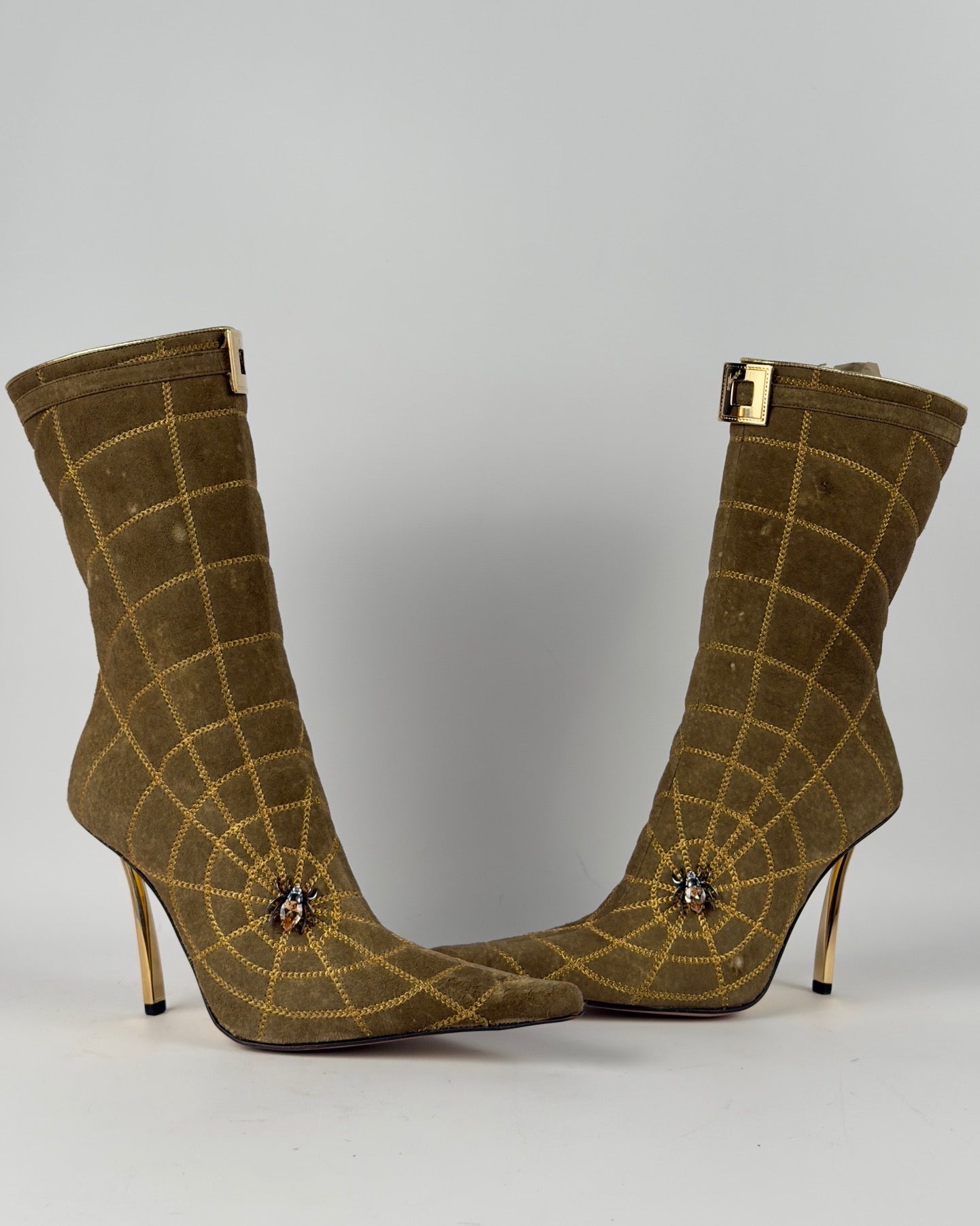 Hamlet Couture Italian Vintage Spiderweb Boots — 39/39.5