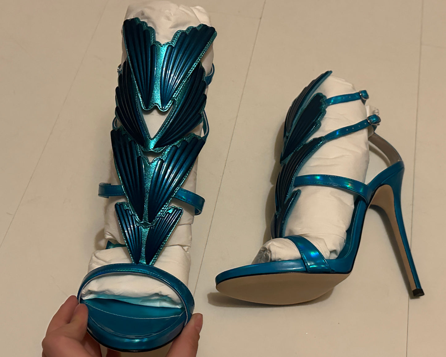 Giuseppe Zanotti Cruel Summer 2.0 Wing Alien Heels — 39 NWB