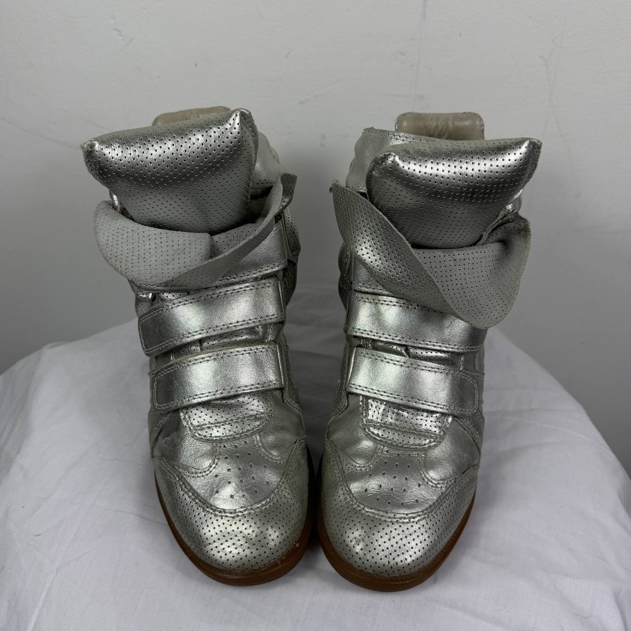 ‘Marant’ Silver Wedge Sneakers 39.5/40.5