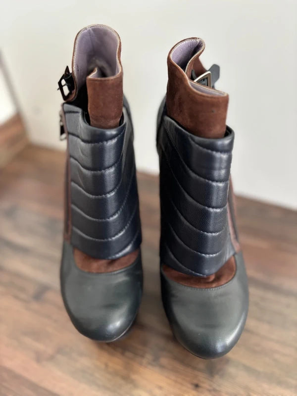 Versace 2010 Triple Platform Booties — 39