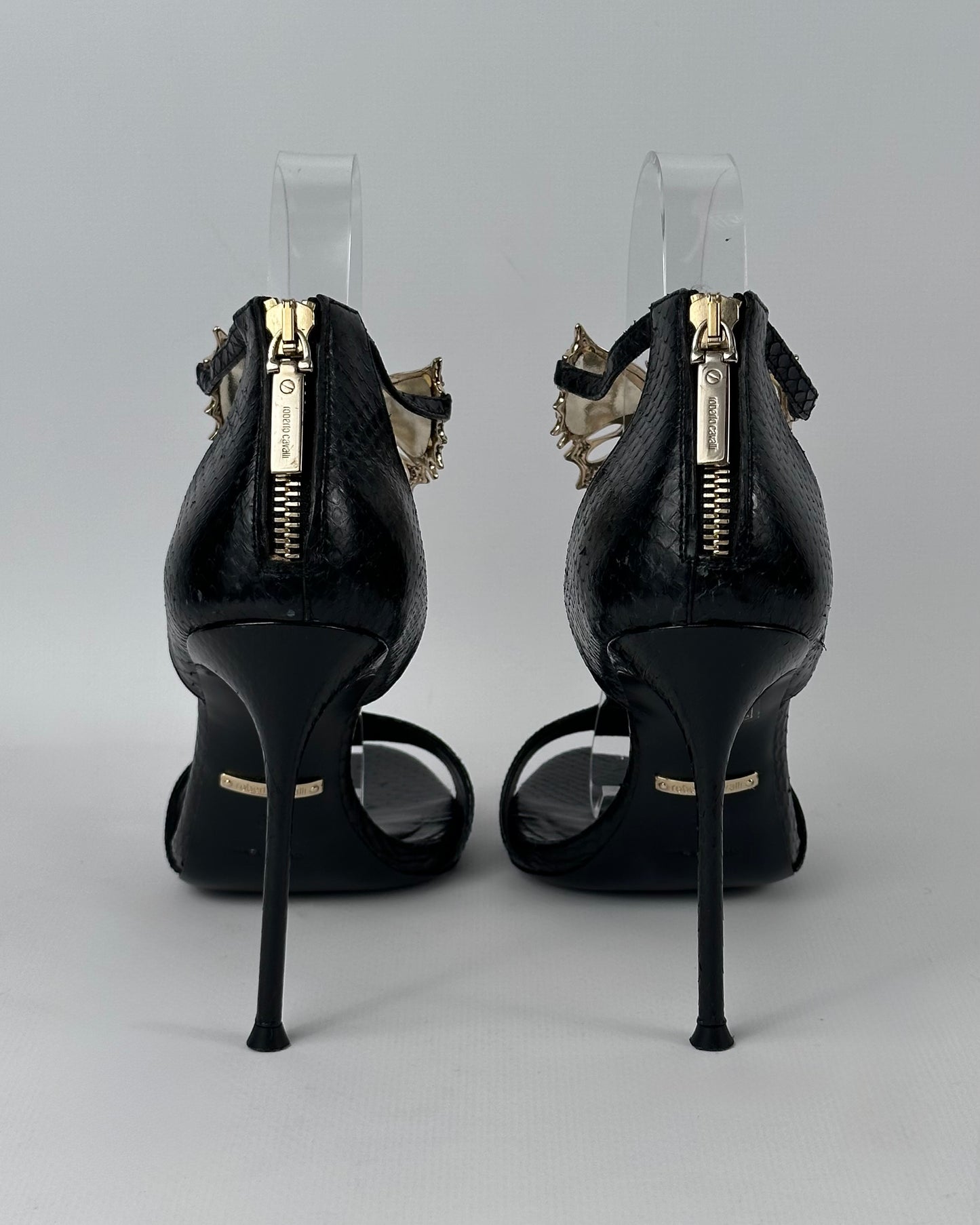 Roberto Cavalli Butterfly Gemstone Heels — 37