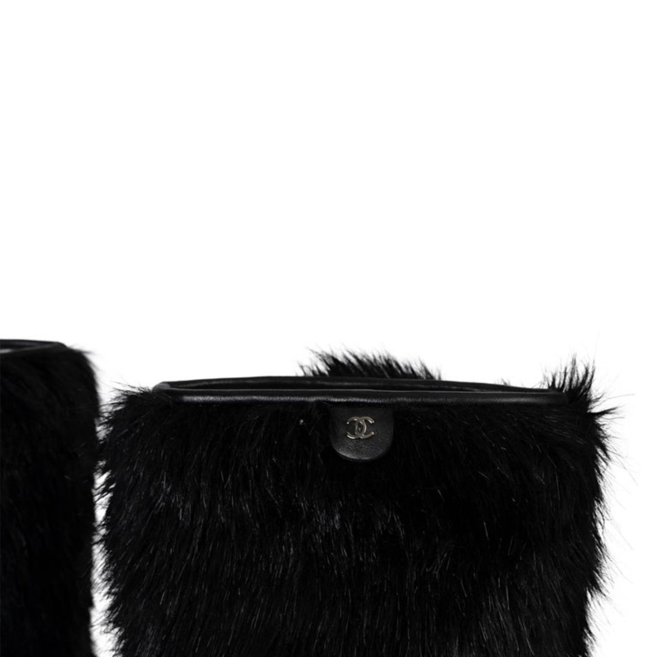 CHANEL Runway 2010 Faux Fur Ice Wedge Yeti Boots — 37.5/38