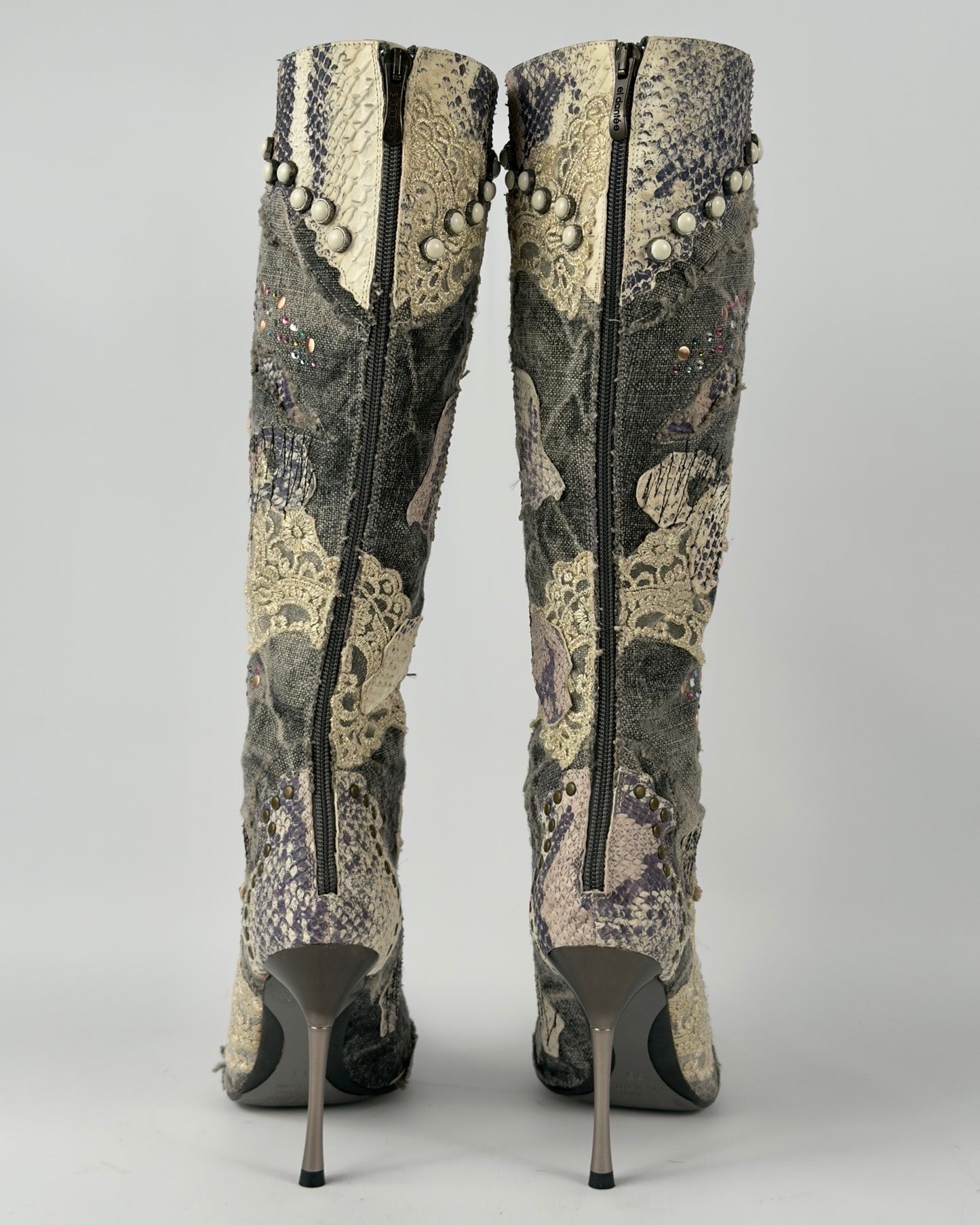 El Dante’s Vintage Denim Boots — 38/39