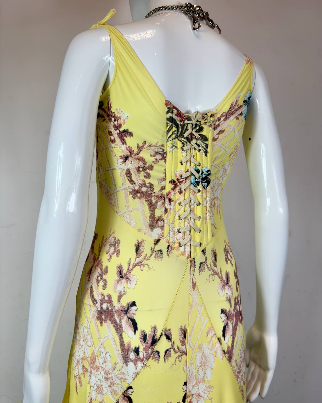 Roberto Cavalli S/S 2003 Chinoiserie Long Corset Dress
