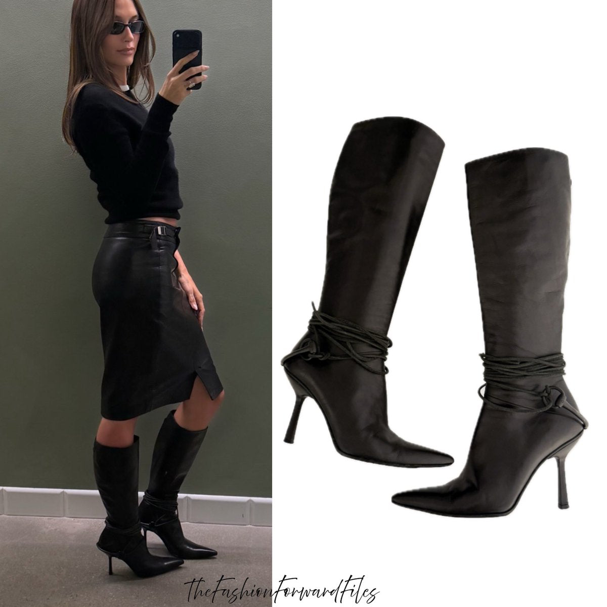 GUCCI BY TOM FORD AW99 HORSEBIT HARNESS RIDING HEEL BOOTS — 36.5