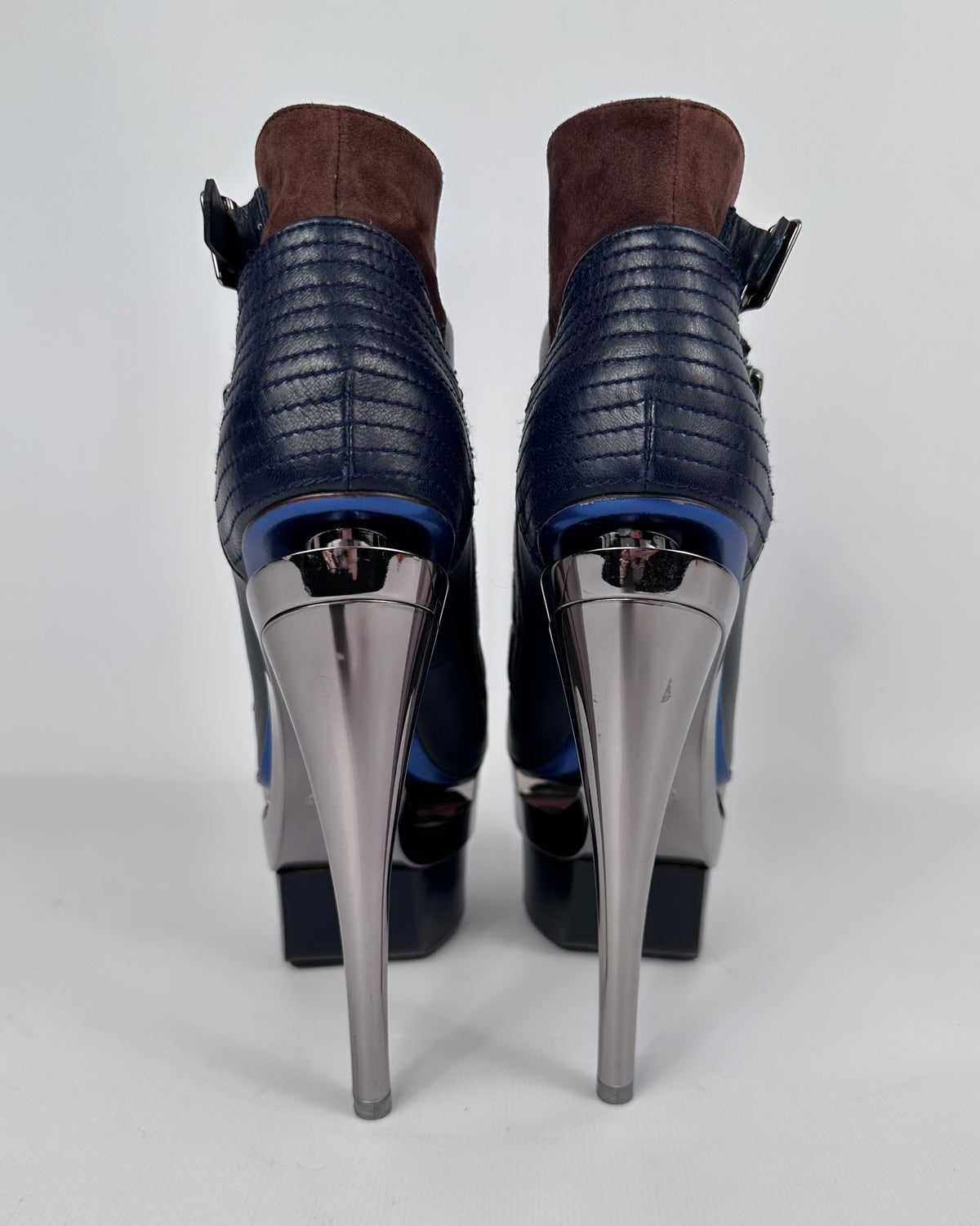 Versace 2010 Triple Platform Booties — 39