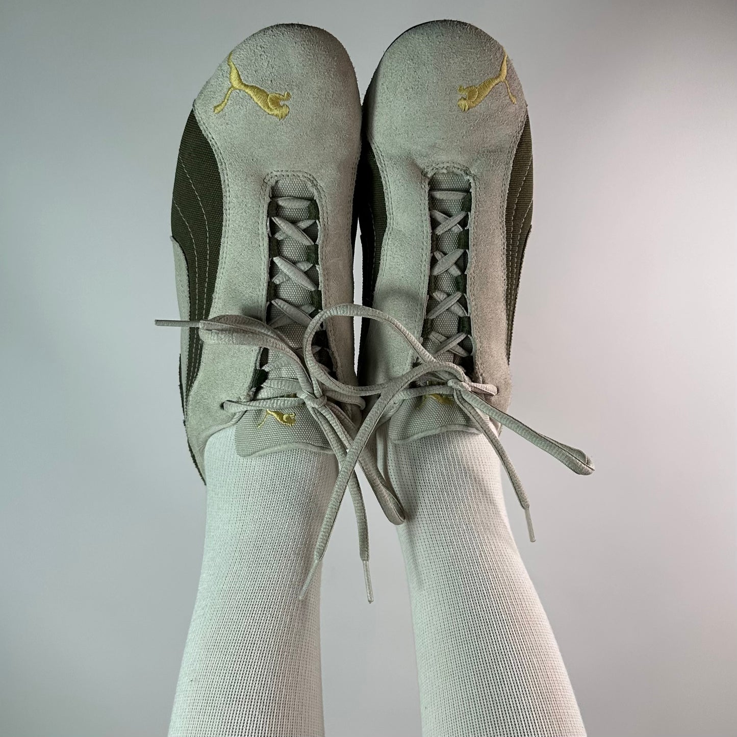 Vintage Khaki Puma Sneakers