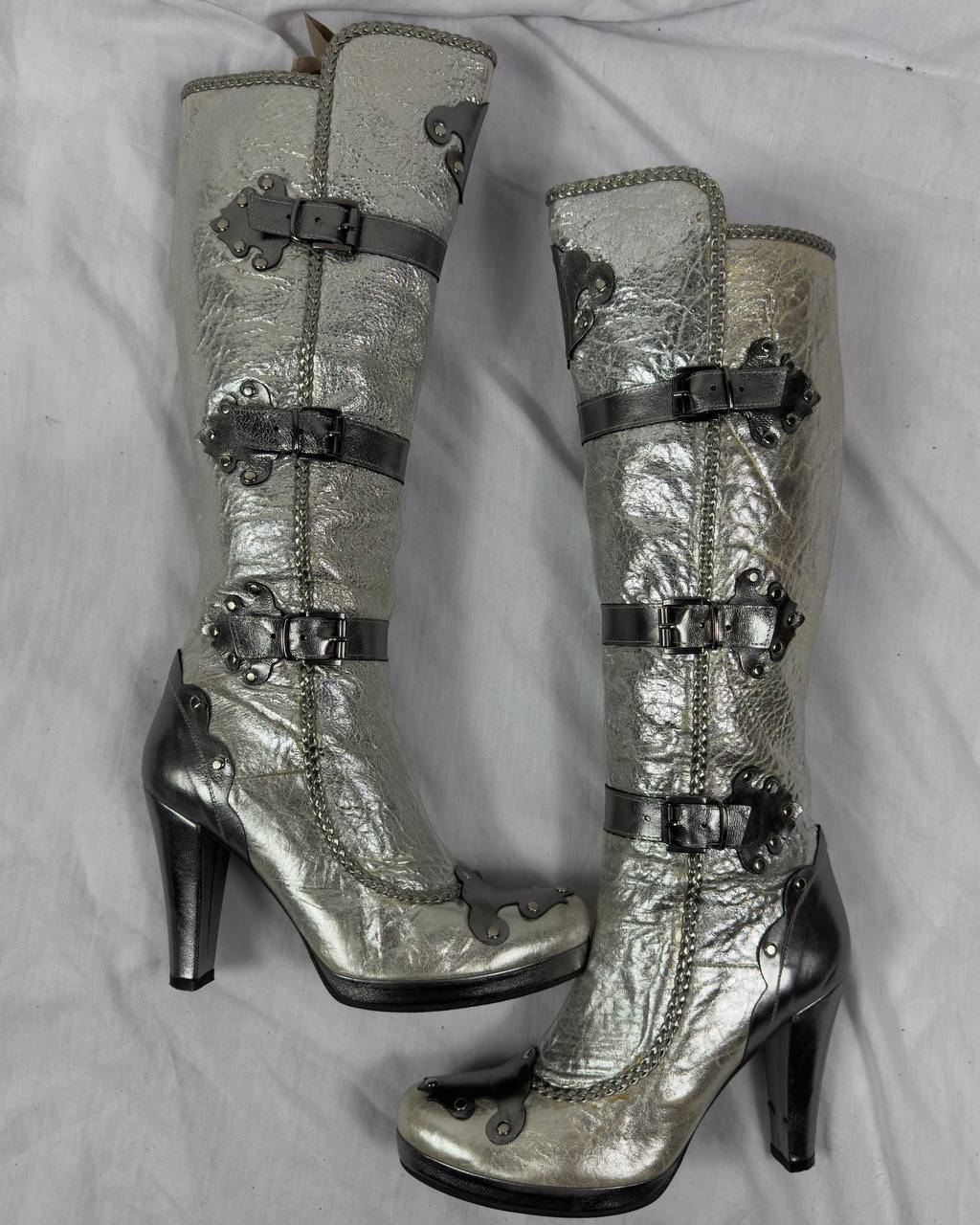 Vintage Silver Boots 38
