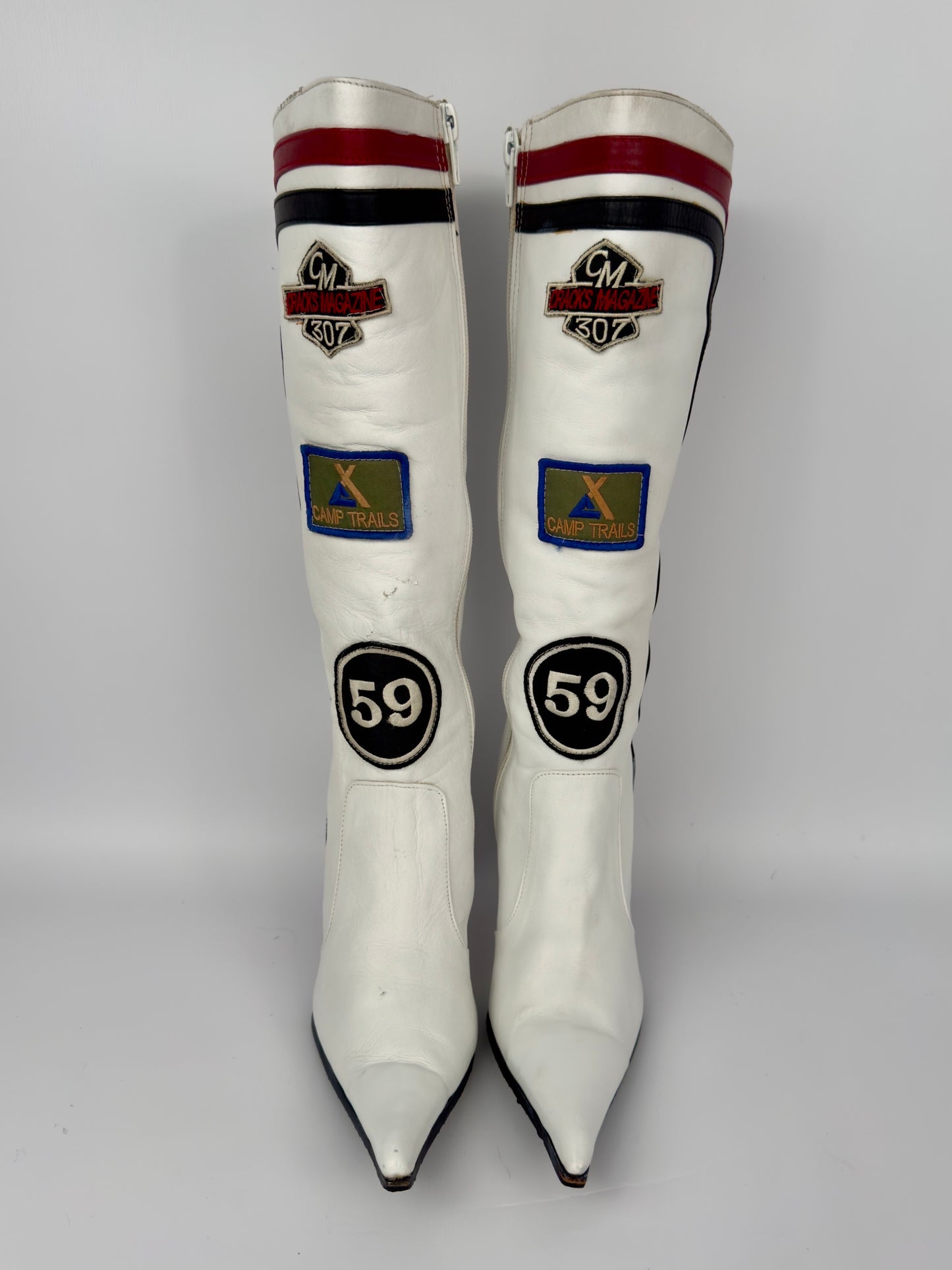 Vintage Italian Racing Boots — 38
