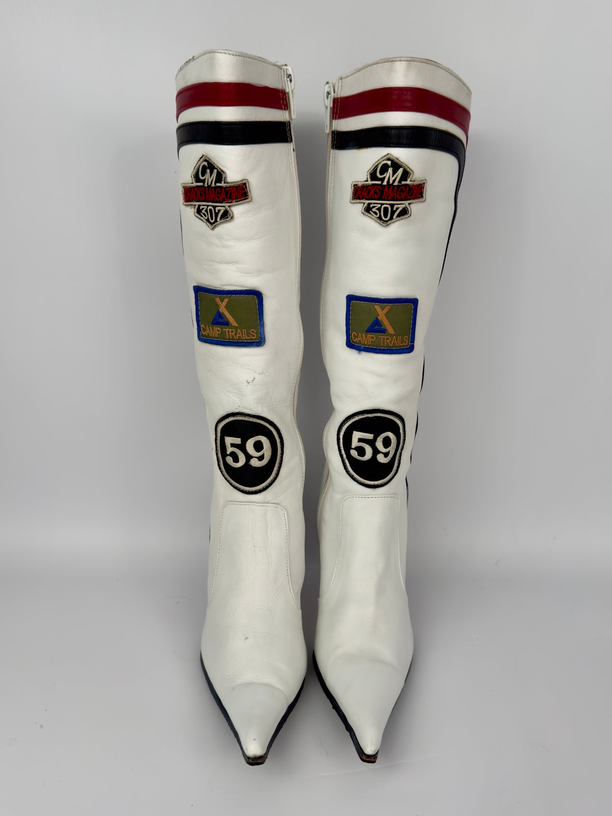Vintage Italian Racing Boots — 38