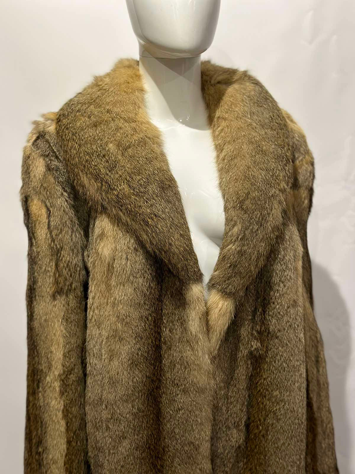 Vintage Long Red Fox Fur Coat