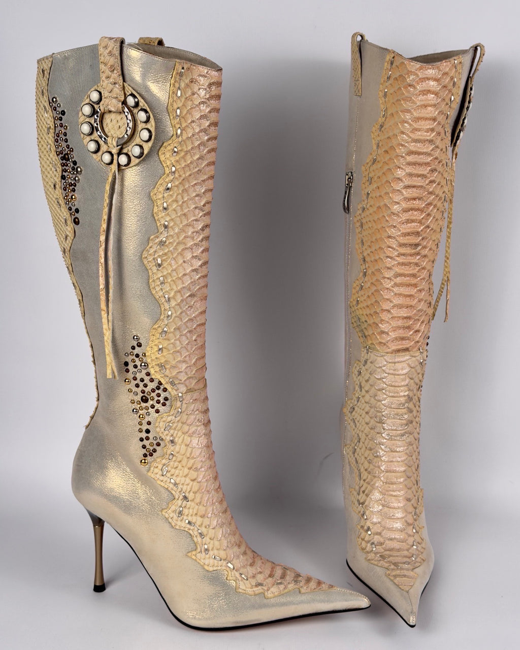 El Dante’s Couture Vintage Python Boots — 38/39