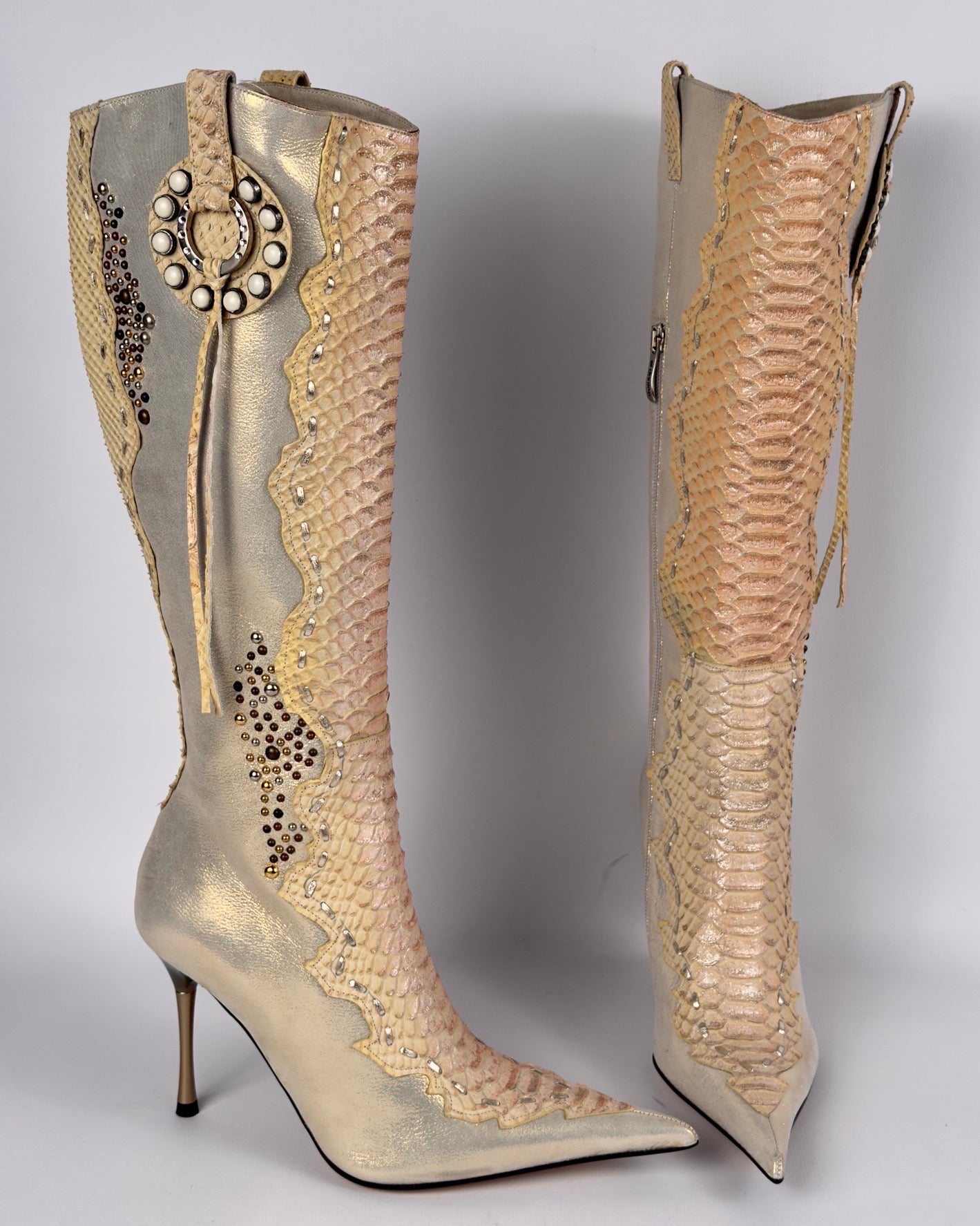 El Dante’s Couture Vintage Python Boots — 38/39