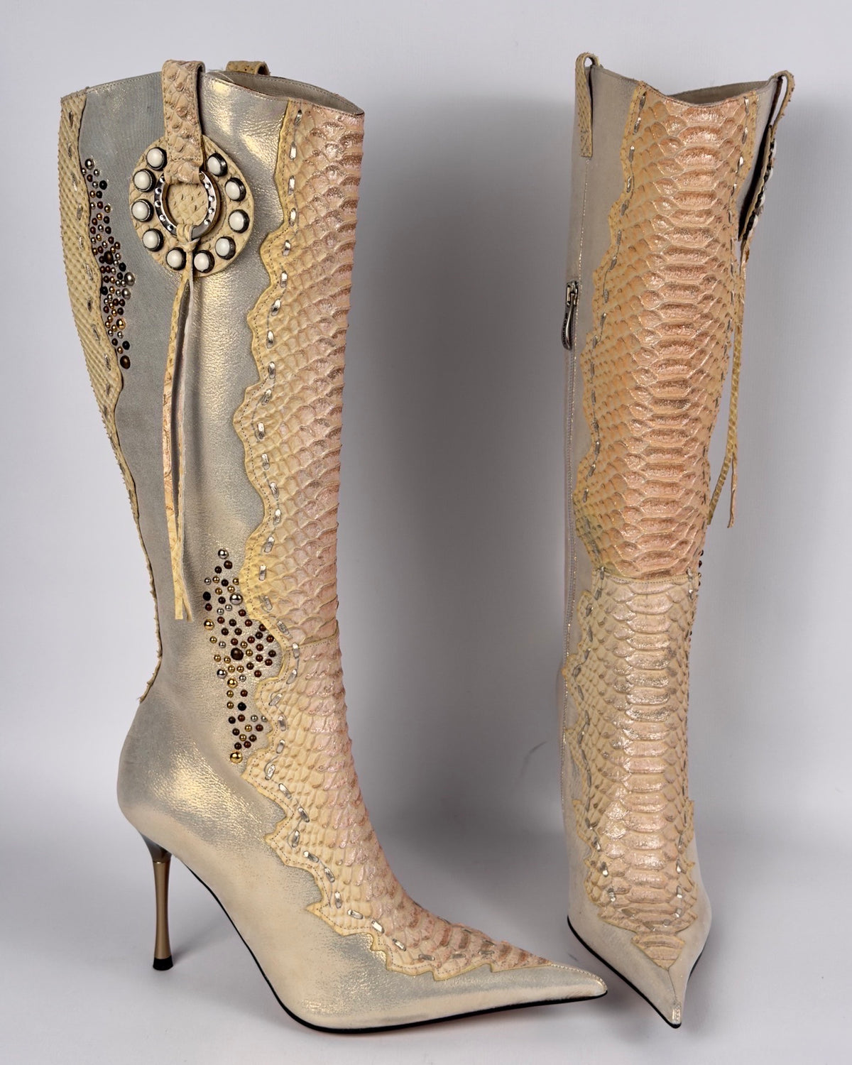 El Dante’s Couture Vintage Python Boots — 38/39