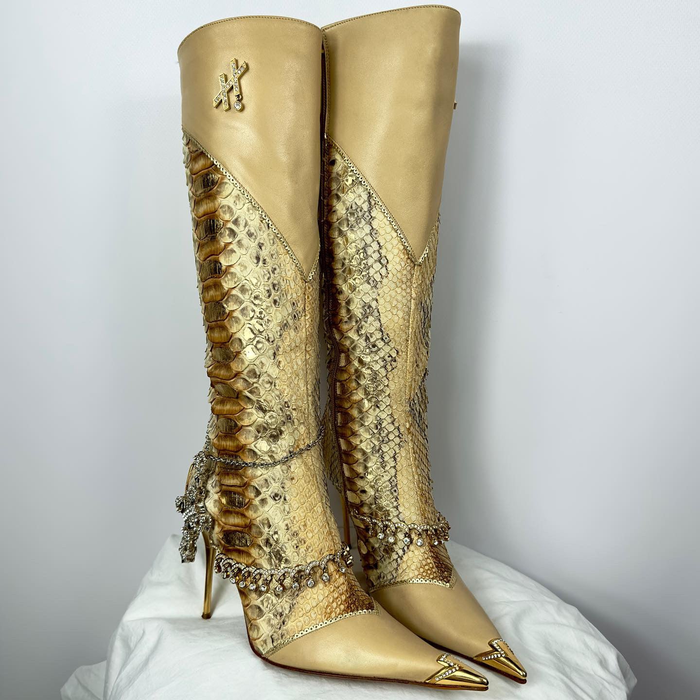 Hamlet Couture Italian Handmade Python Boots 36/37 FINAL SALE