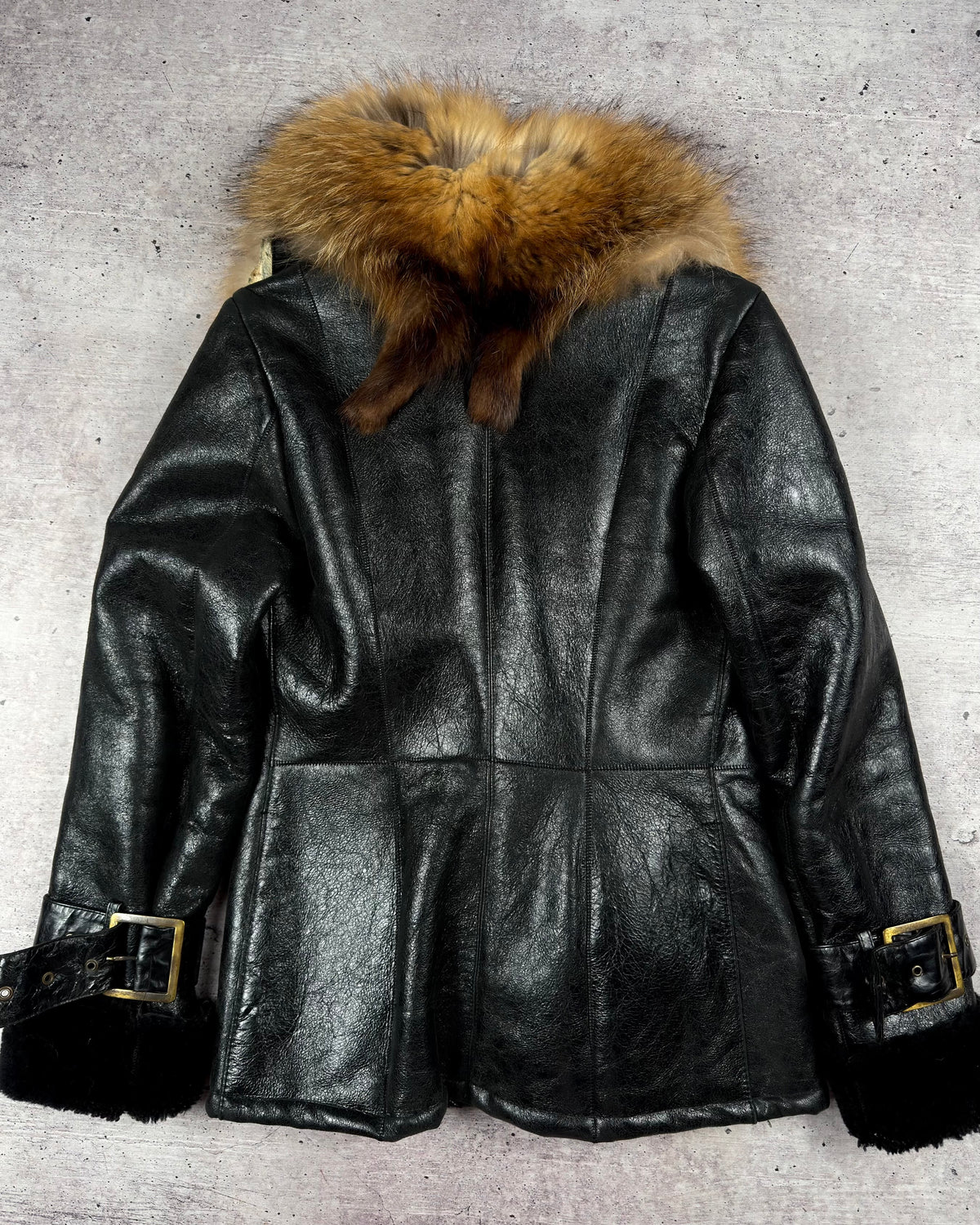 Vintage Fur Shearling Leather Jacket — M/L