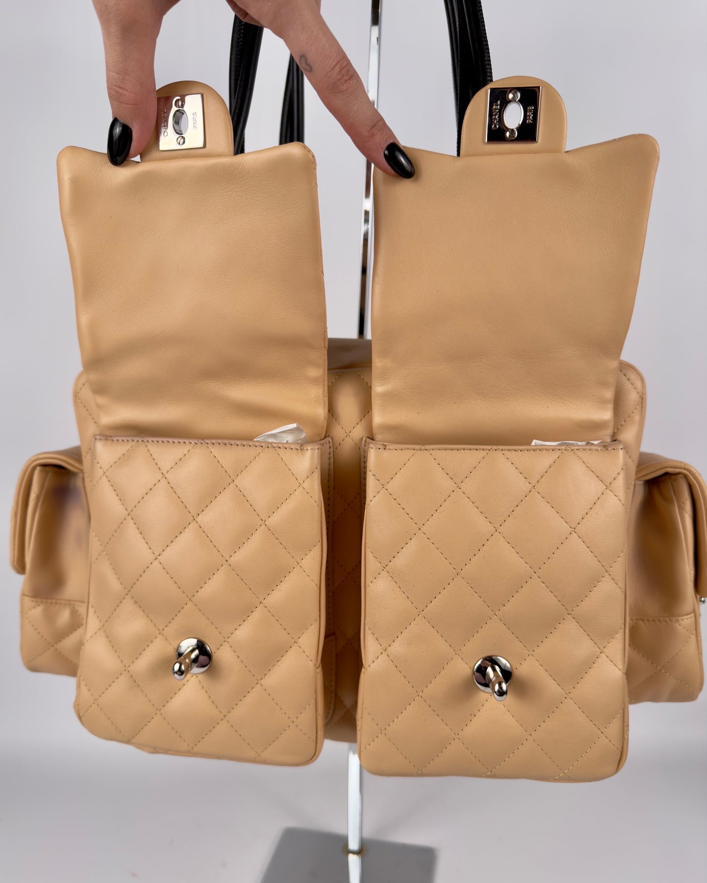 Chanel Cambon 2005 Multipocket Reporter Vintage Bag