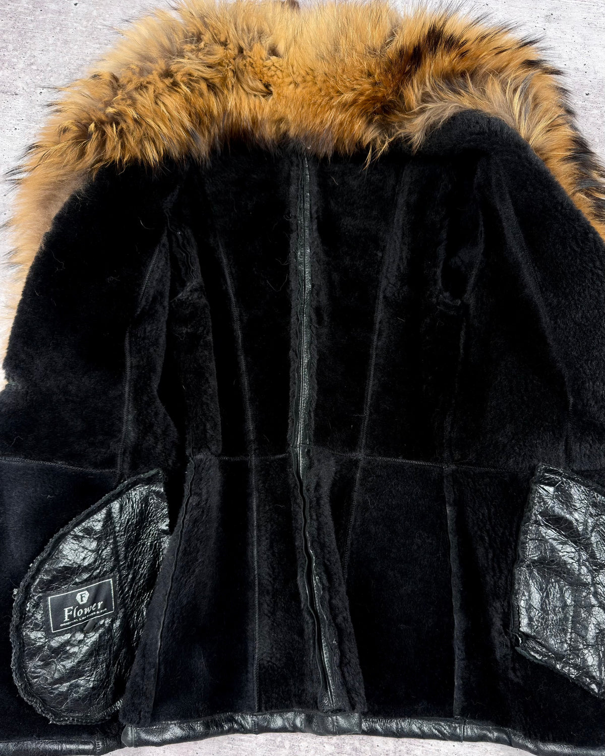 Vintage Fur Shearling Leather Jacket — M/L