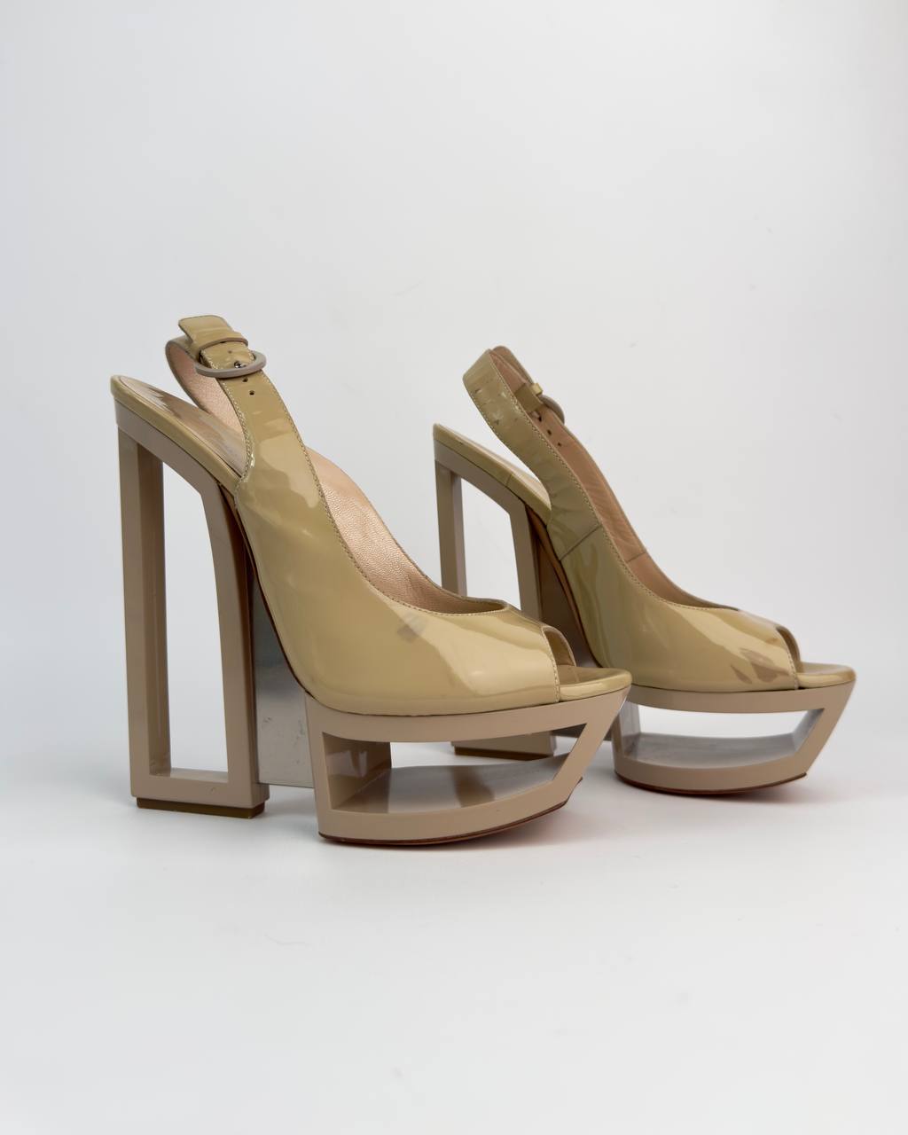 Casadei Cut Out Platform Heels — 38/38.5