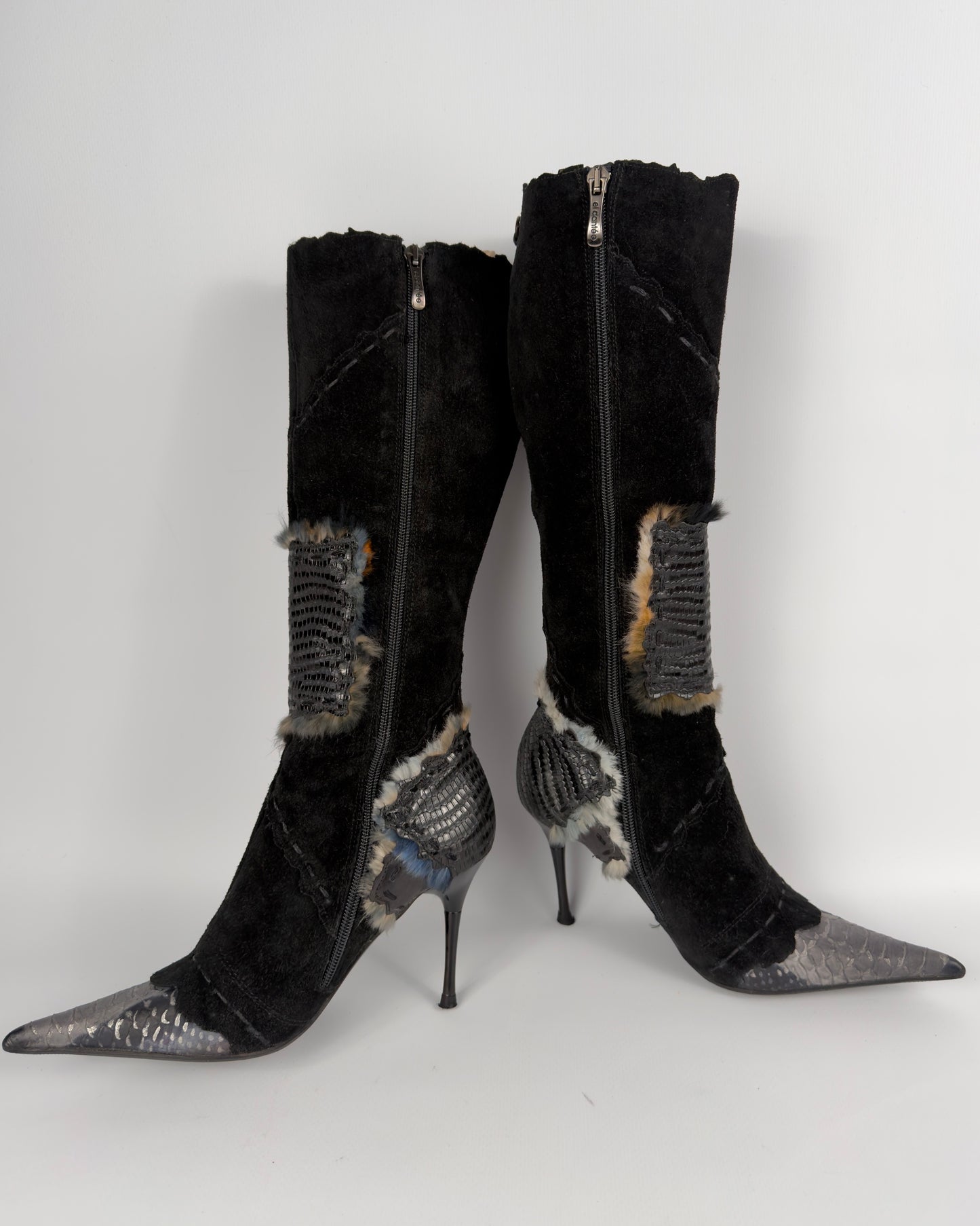 El Dante’s Couture Vintage Cargo Boots — 36
