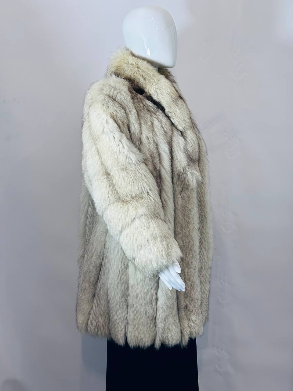 Vintage White Arctic Fox Fur Coat