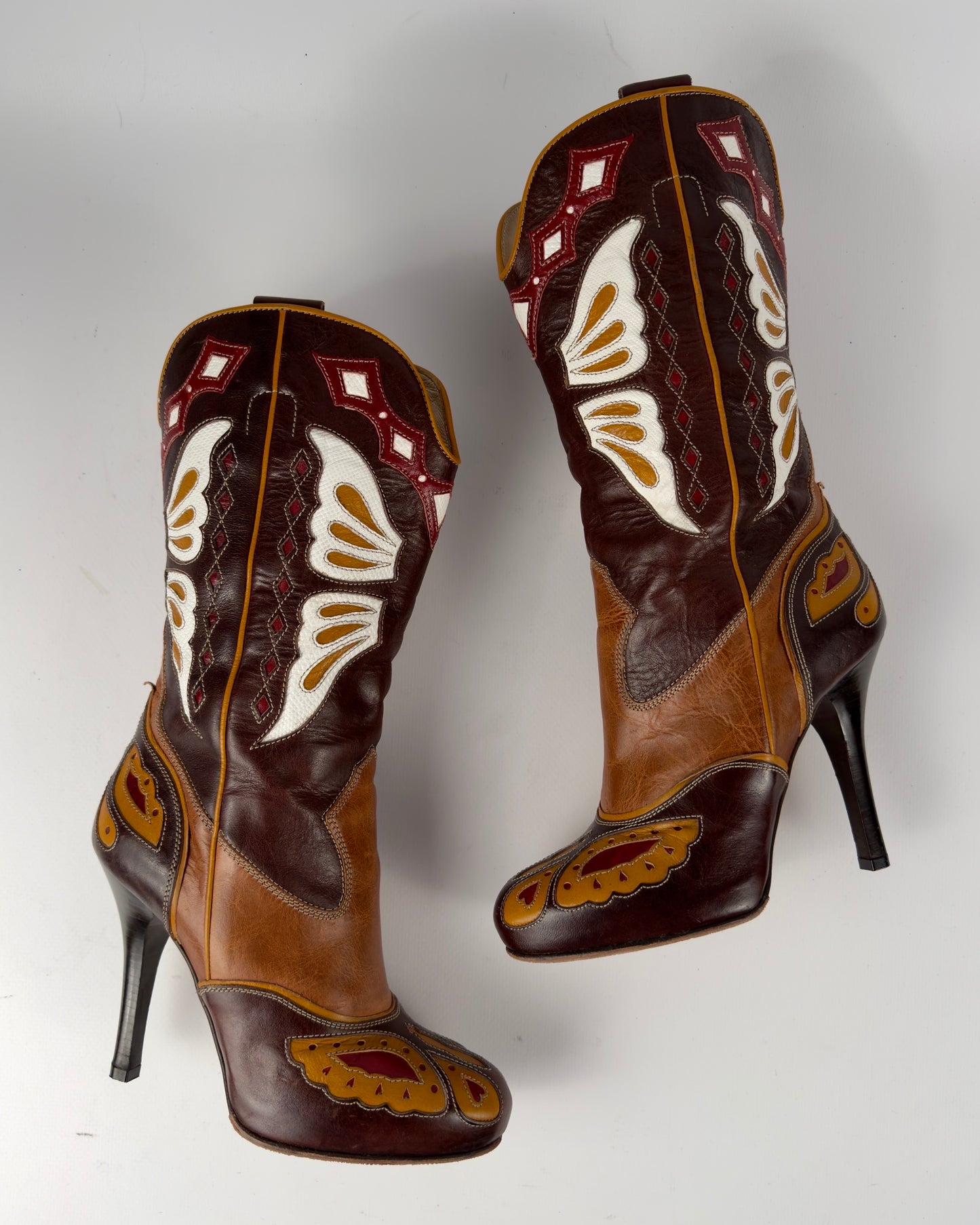 D&G SS 04 Cowboy Butterfly Boots — 36