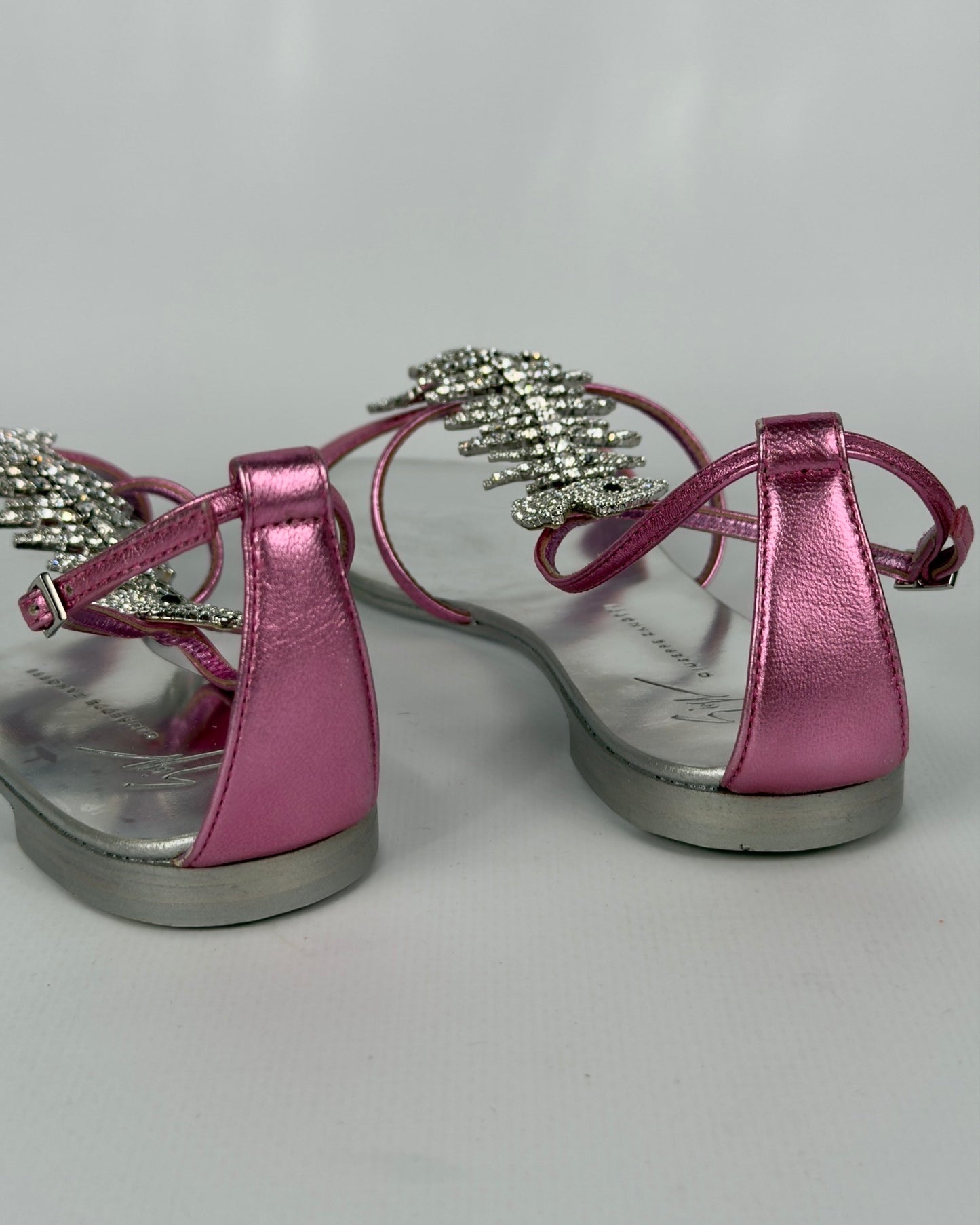 Giuseppe Zanotti Pink Fishbone Sandals — 35.5/36 NWB