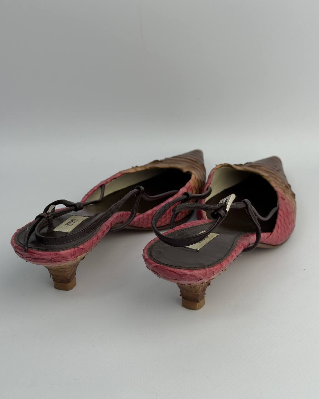 Prada Vintage Python Kitten Heels — 39