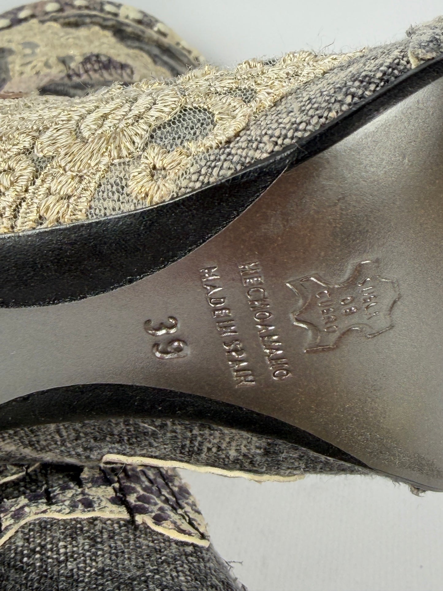 El Dante’s Vintage Denim Boots — 38/39