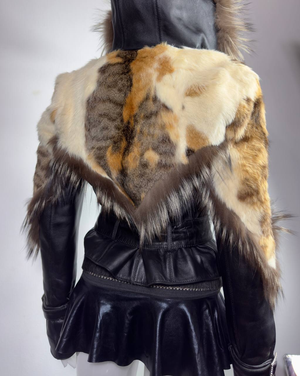 Vintage Fur Leather Jacket XS/M