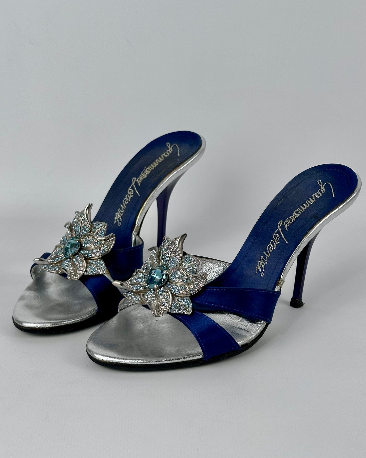 Gianmarco Lorenzi Flower Gemstone Heels — 36