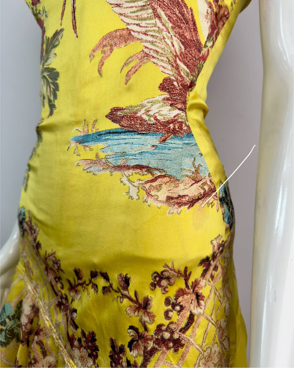 Roberto Cavalli S/S 2003 Iconic Chinoiserie Mini Silk Corset Dress