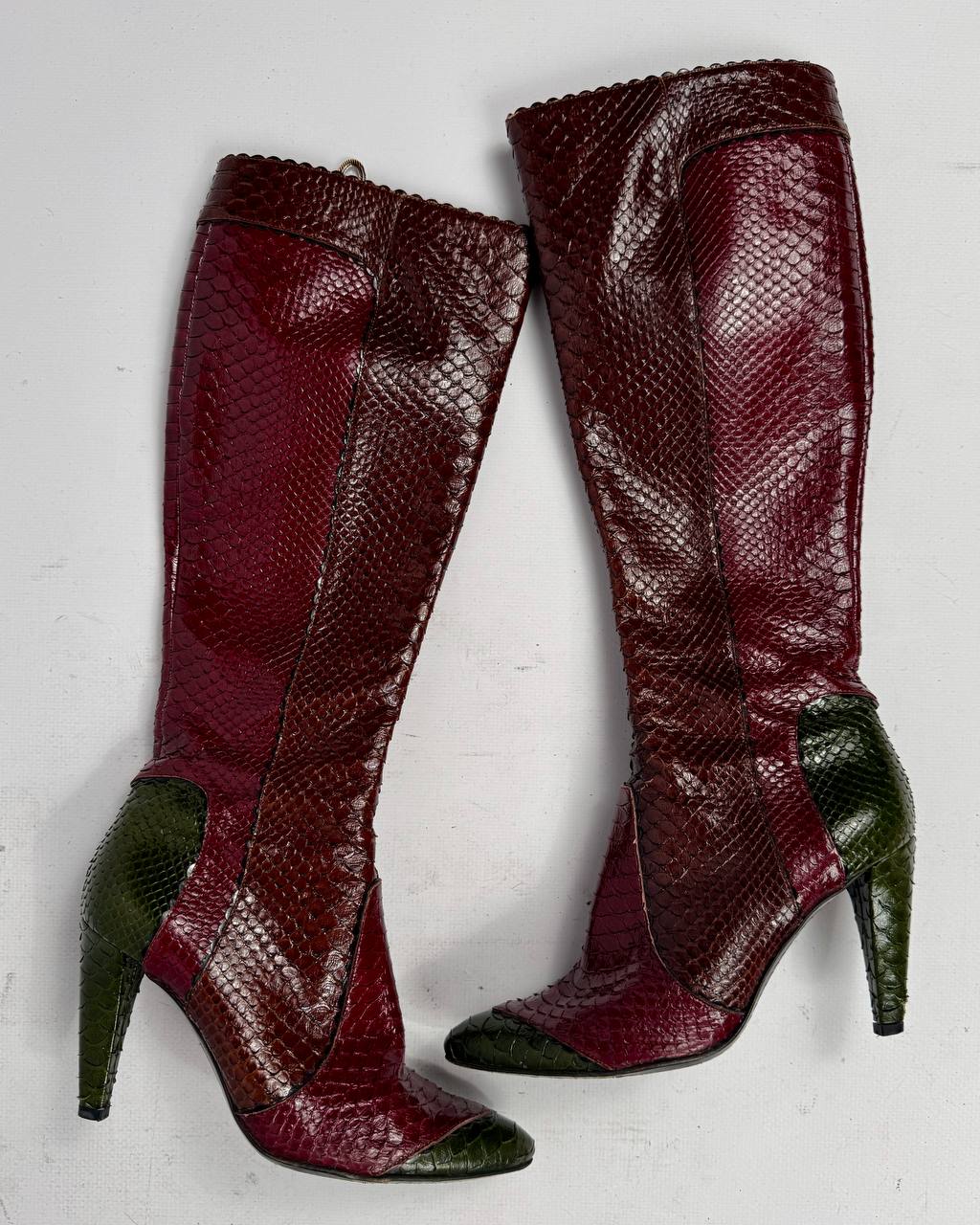 Sergio Rossi Vintage Python Boots — 37.5/38