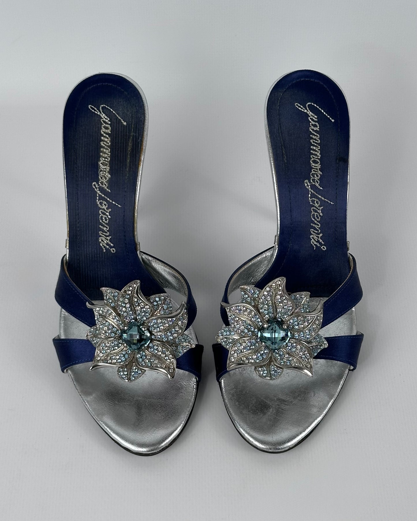 Gianmarco Lorenzi Flower Gemstone Heels — 36