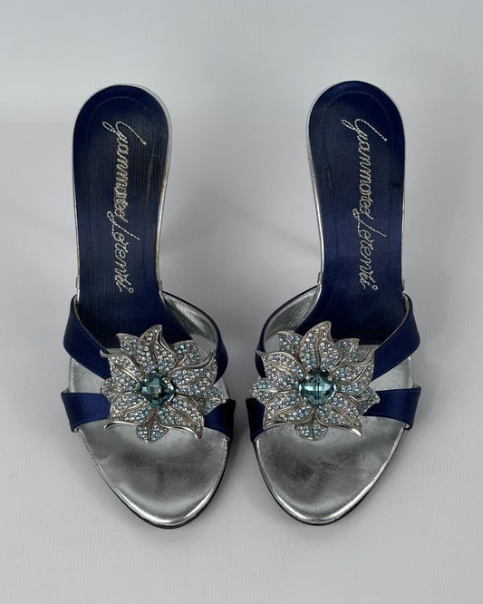 Gianmarco Lorenzi Flower Gemstone Heels — 36