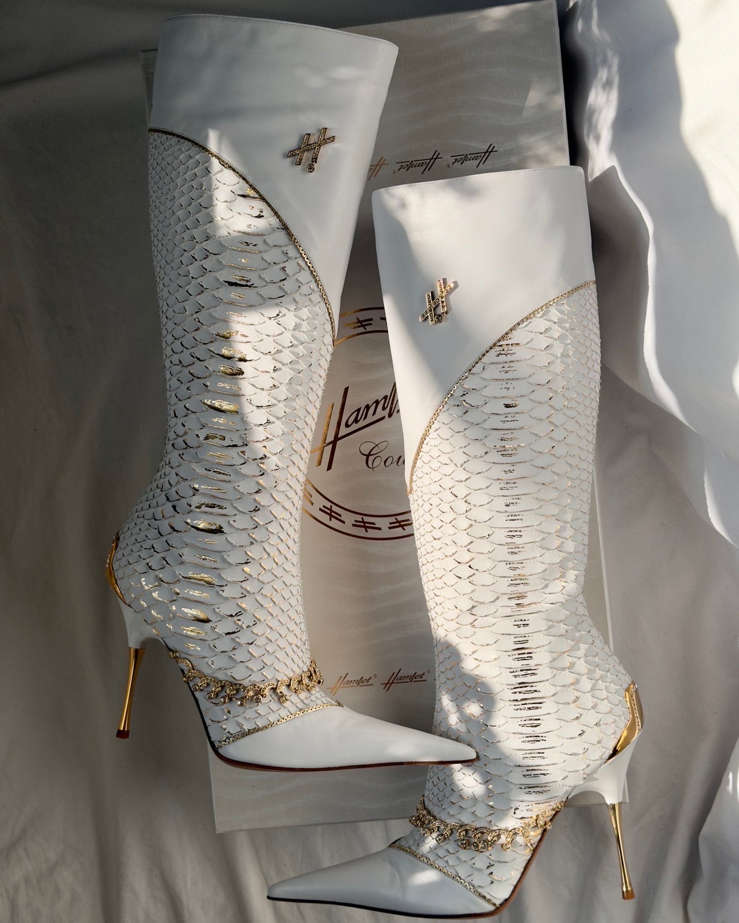 Hamlet Couture Italian Python Boots — 37/38 & 38/39