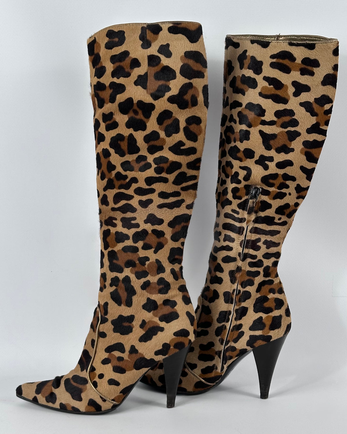 Casadei Pony-hair Vintage Boots — 37