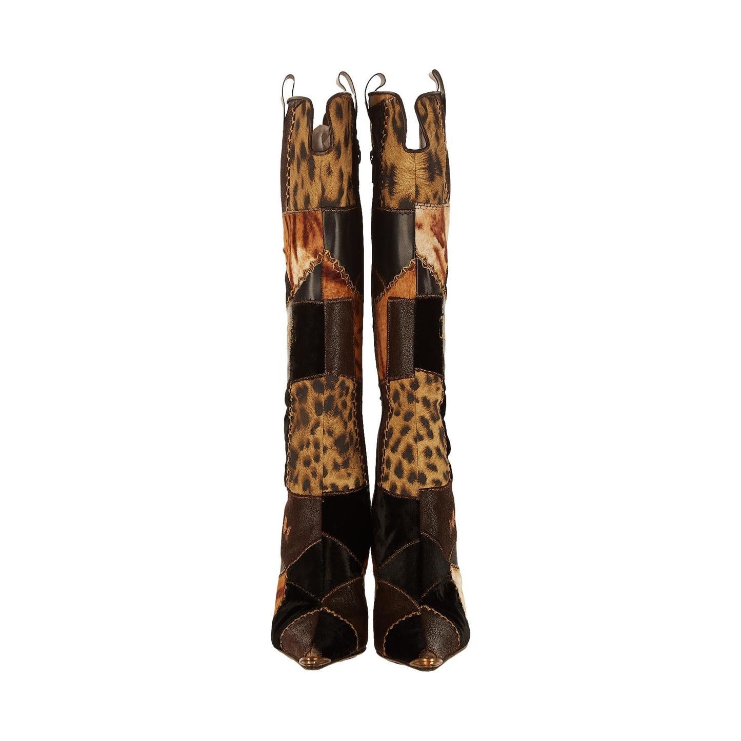 Roberto Cavalli Cheetah Vintage Heel Boots — 36