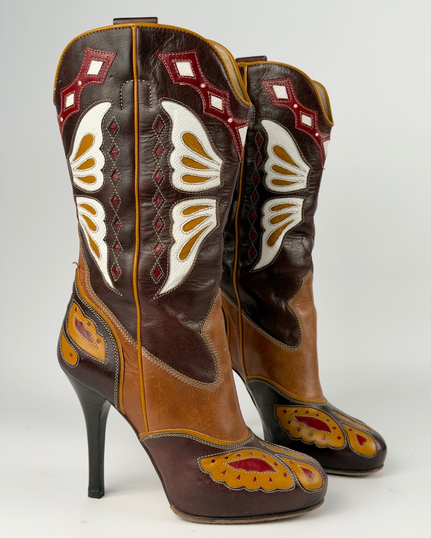 D&G SS04 Cowboy Butterfly Boots — 39