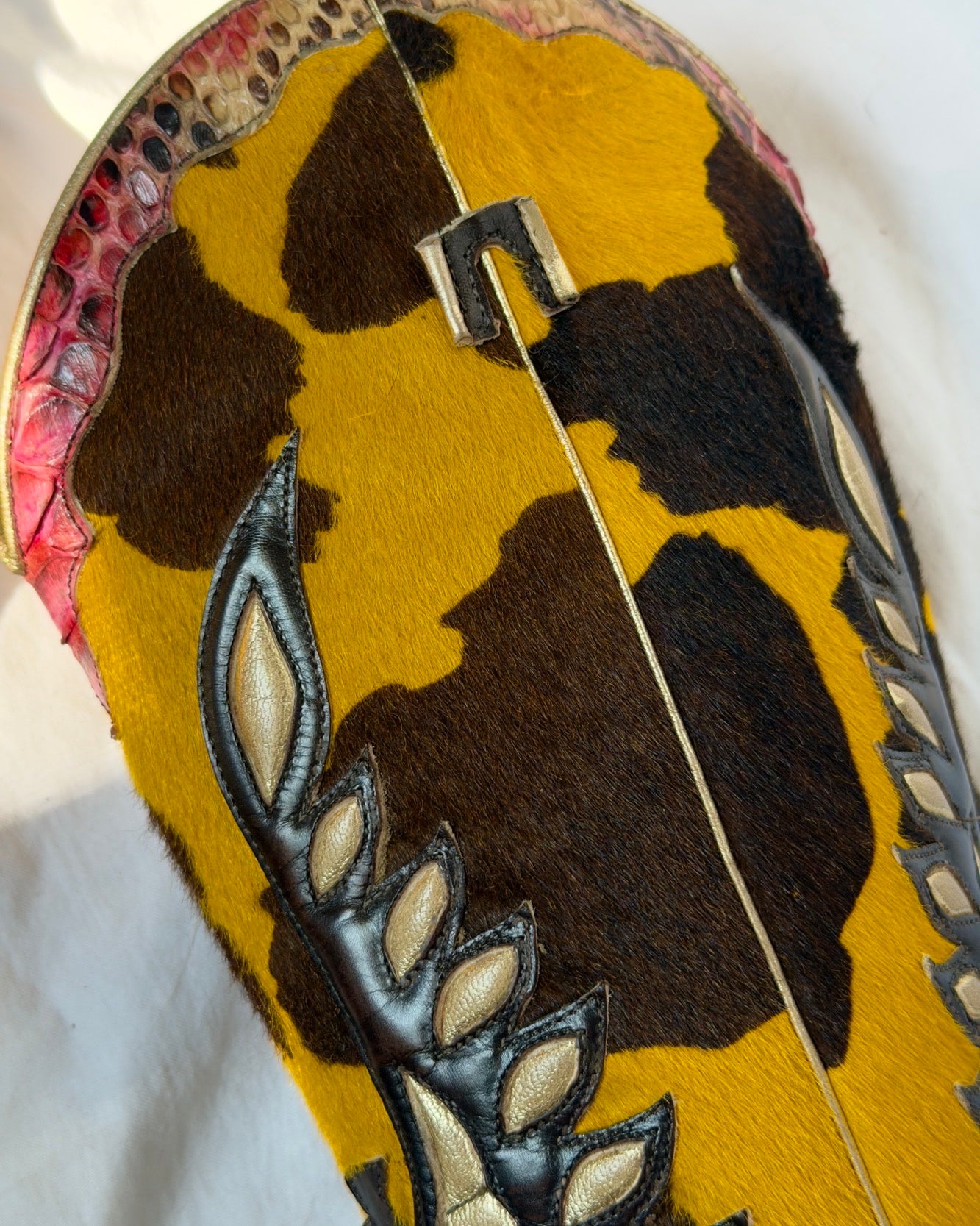 Gianmarco Lorenzi Western Pony Hair Boots — 39