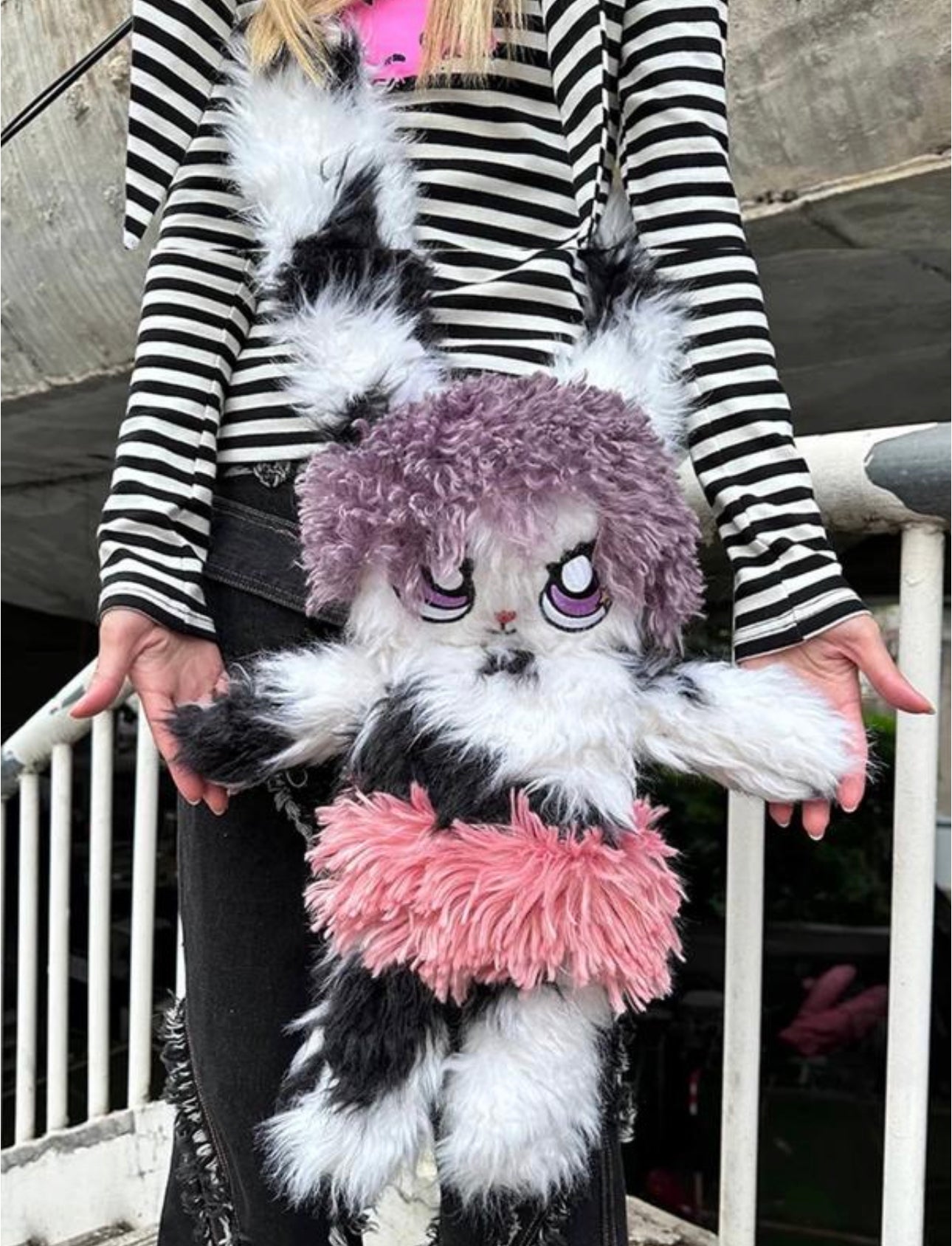 C-Fierce Fluffy bunny backpack