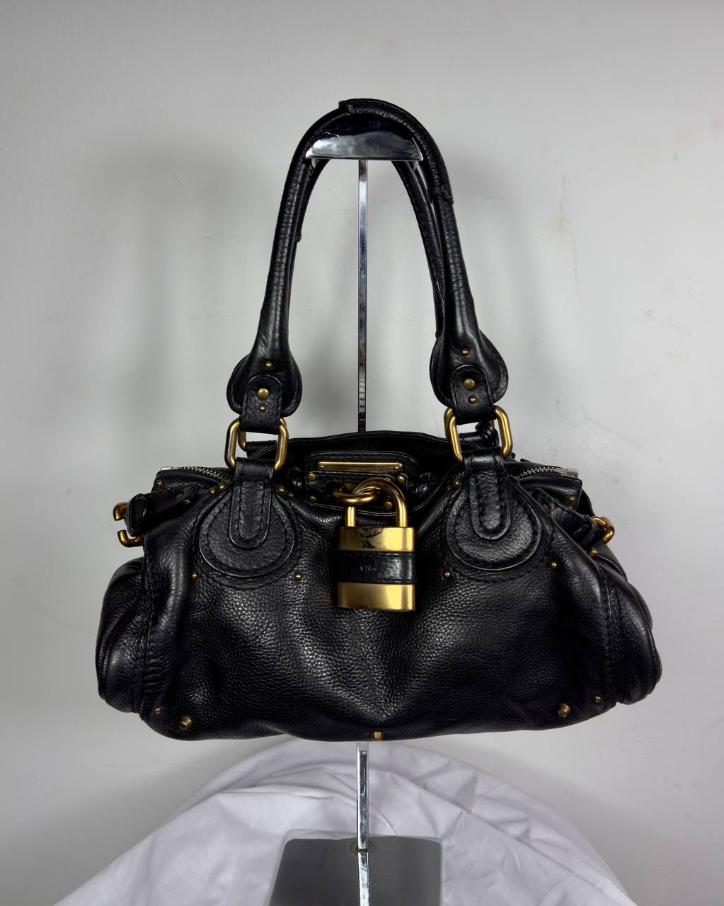Chloe 2000s Paddington Lock Leather Bag