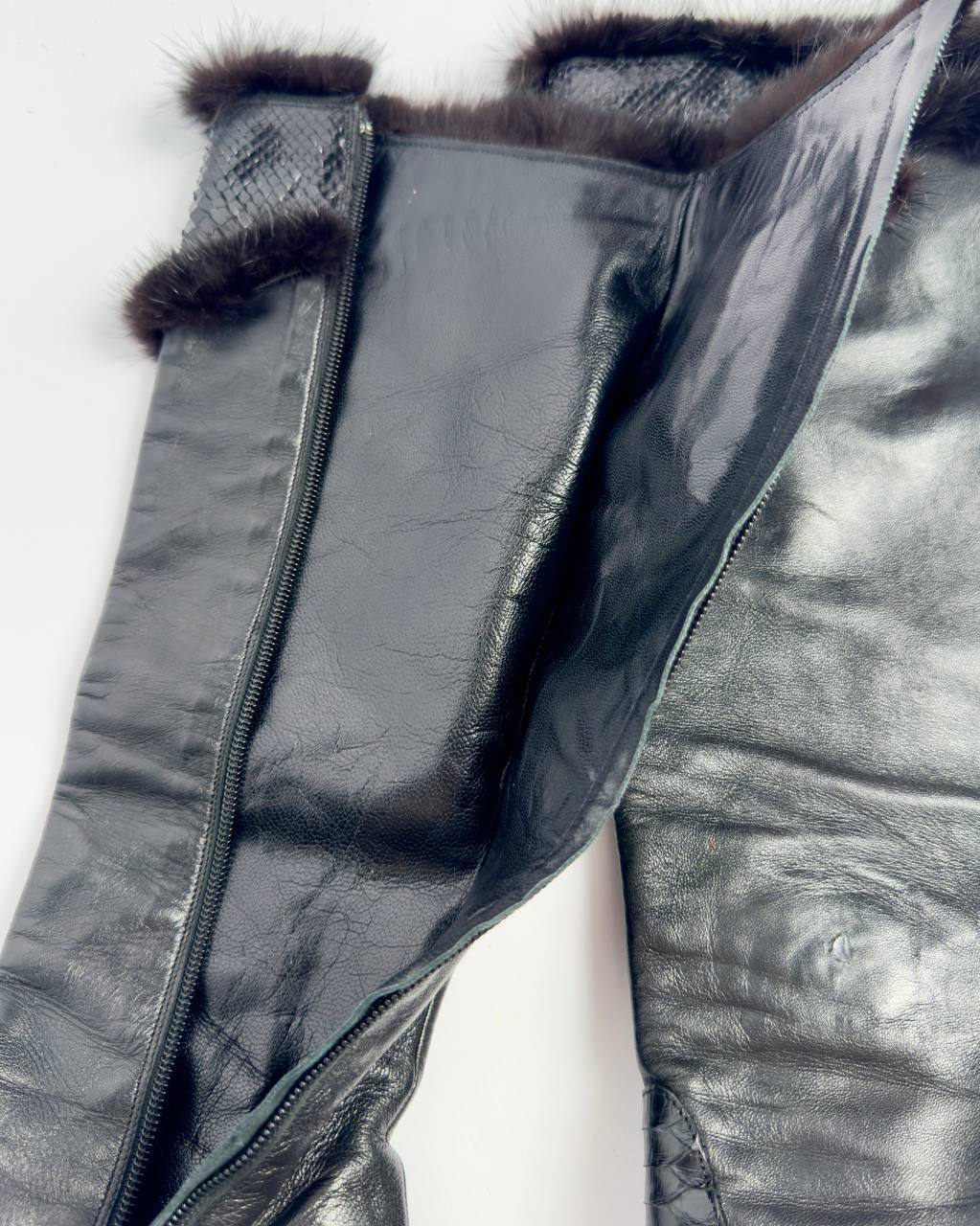 Vintage Italian Roberto Boticceli Python Leather Boots — 37/37.5
