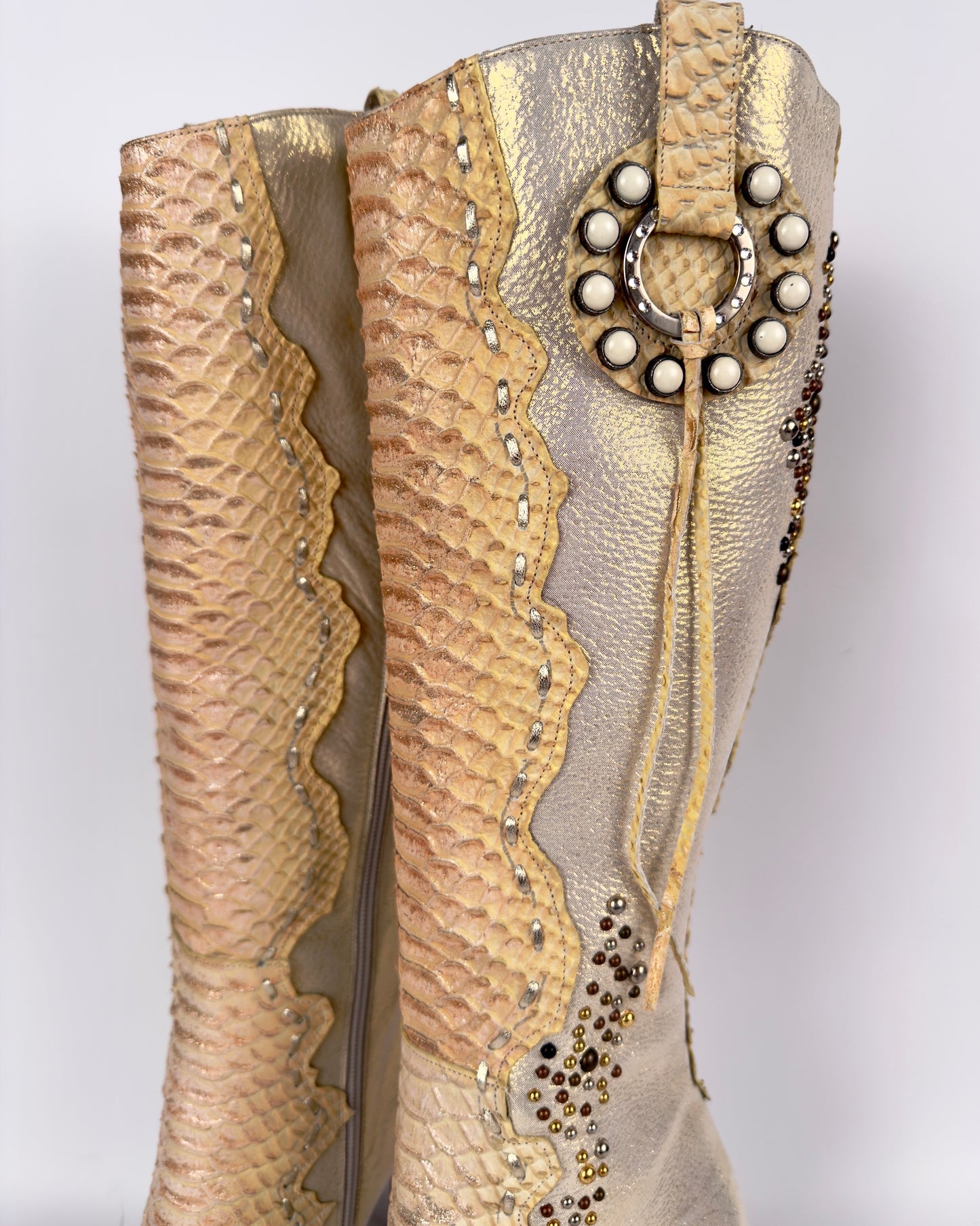 El Dante’s Couture Vintage Python Boots — 38/39