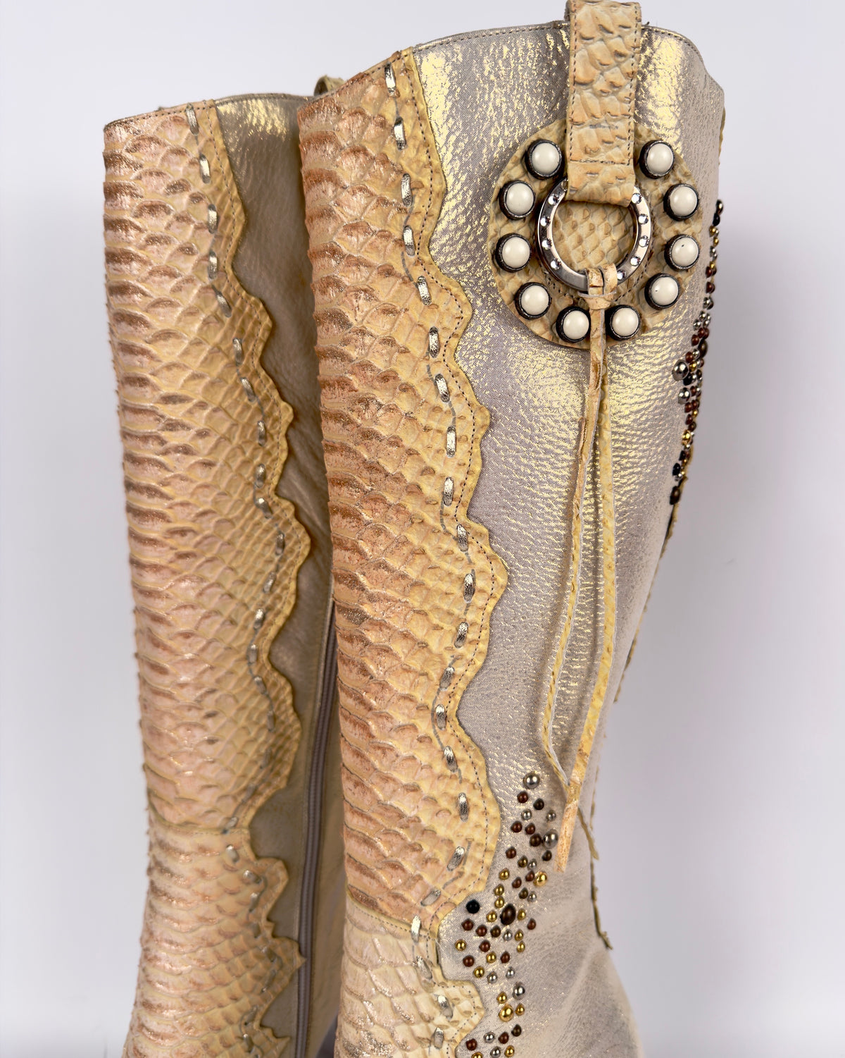 El Dante’s Couture Vintage Python Boots — 38/39