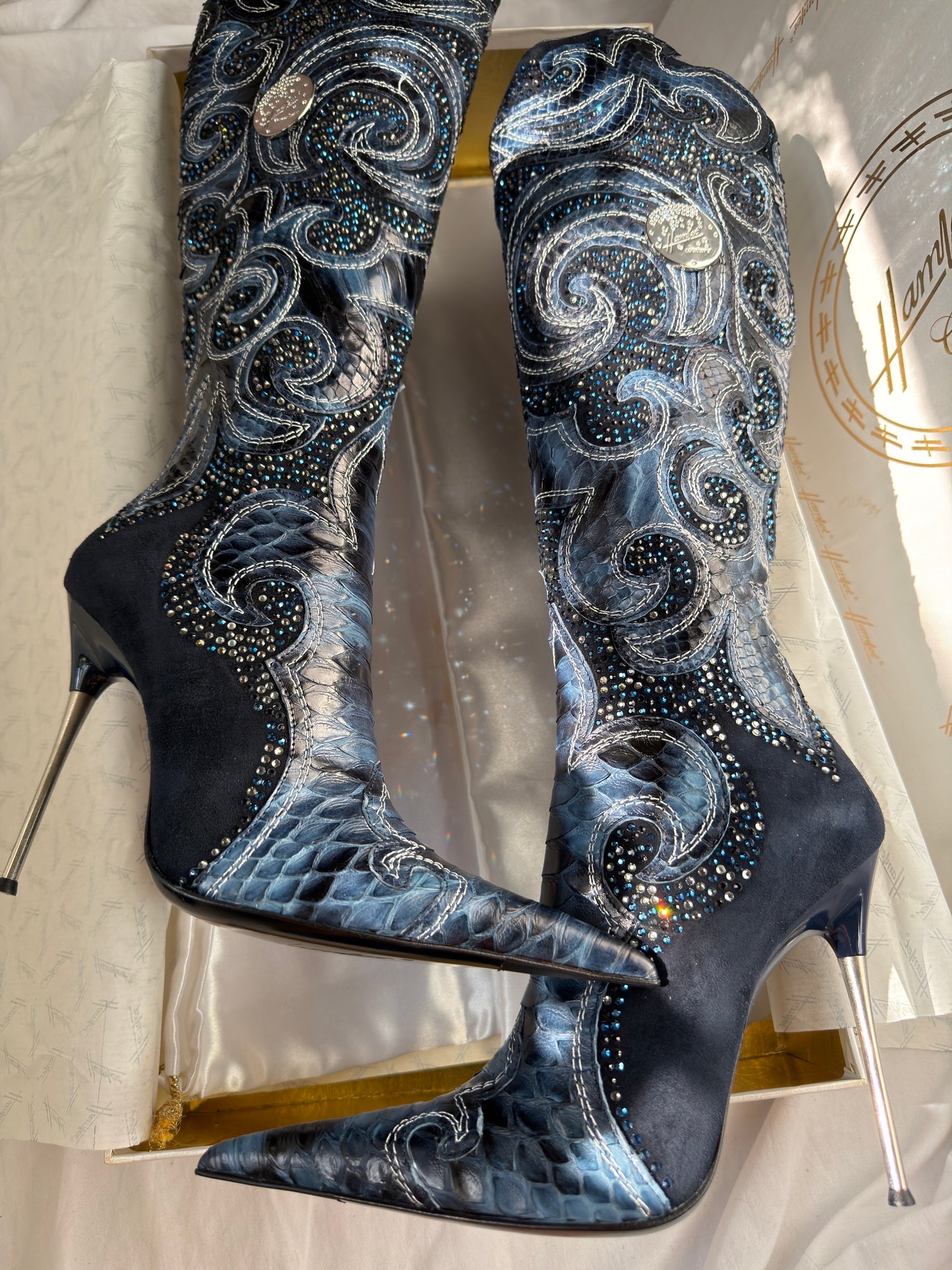 Hamlet Couture Italian Python Boots