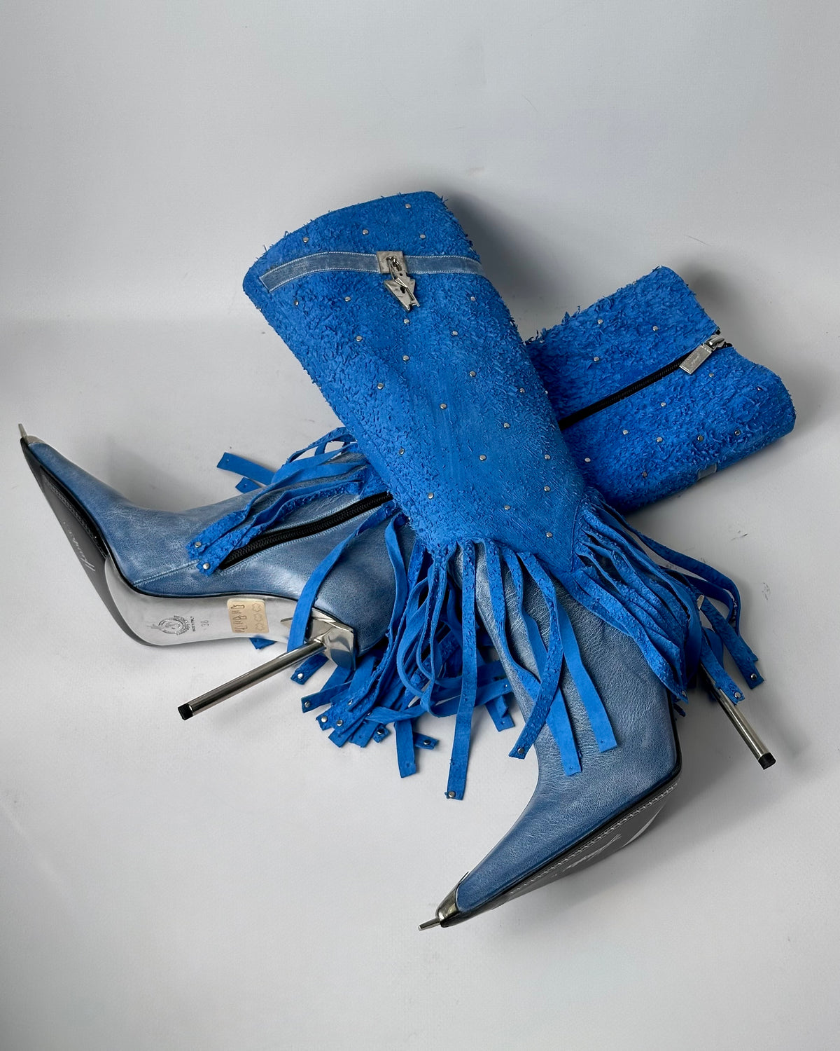 Hamlet Couture Vintage Leather Fringe Boots — 37, 37.5, 38, 38.5